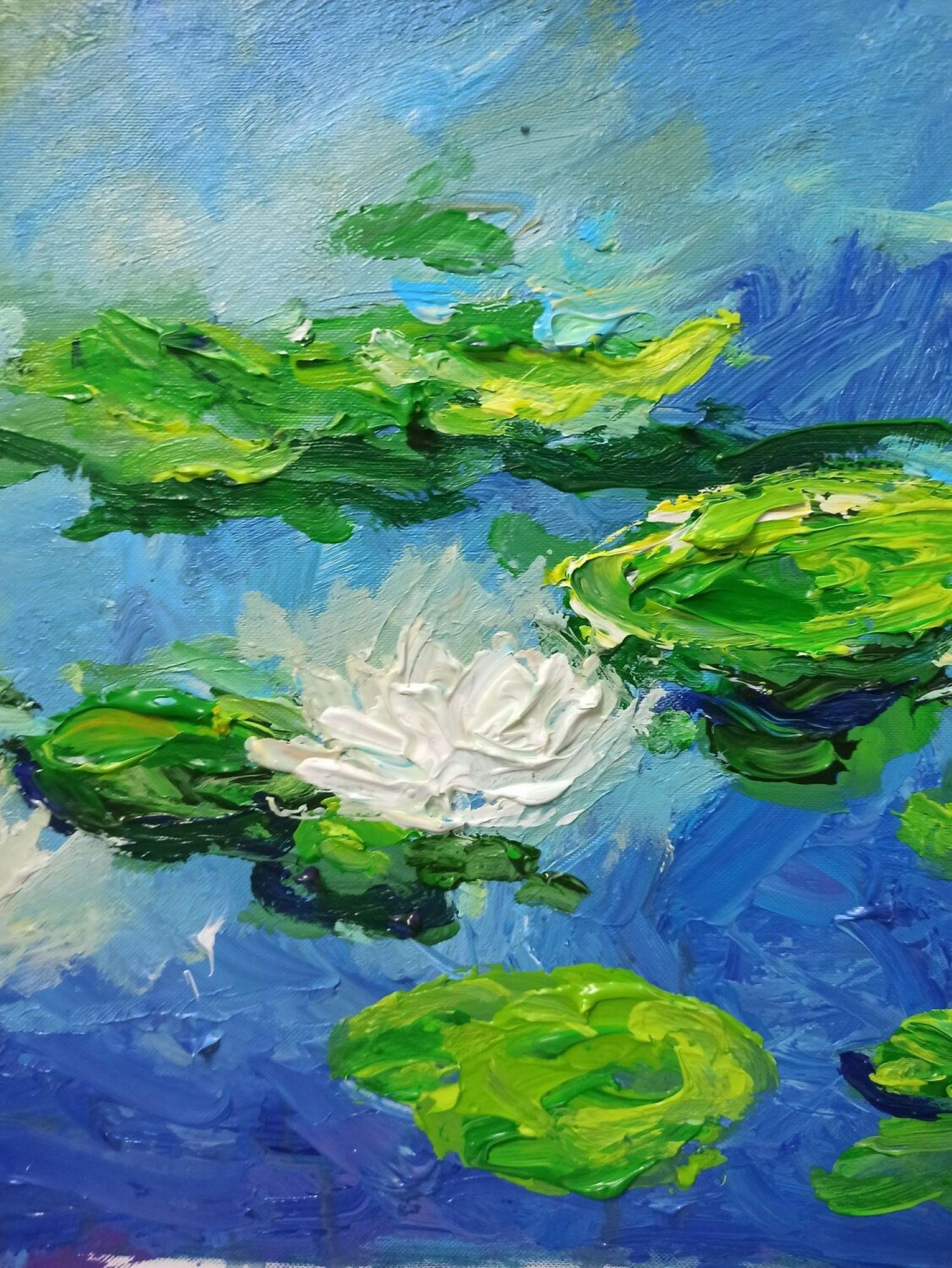 Grüner Tag, Gemälde, Acryl auf Leinwand im Angebot 2