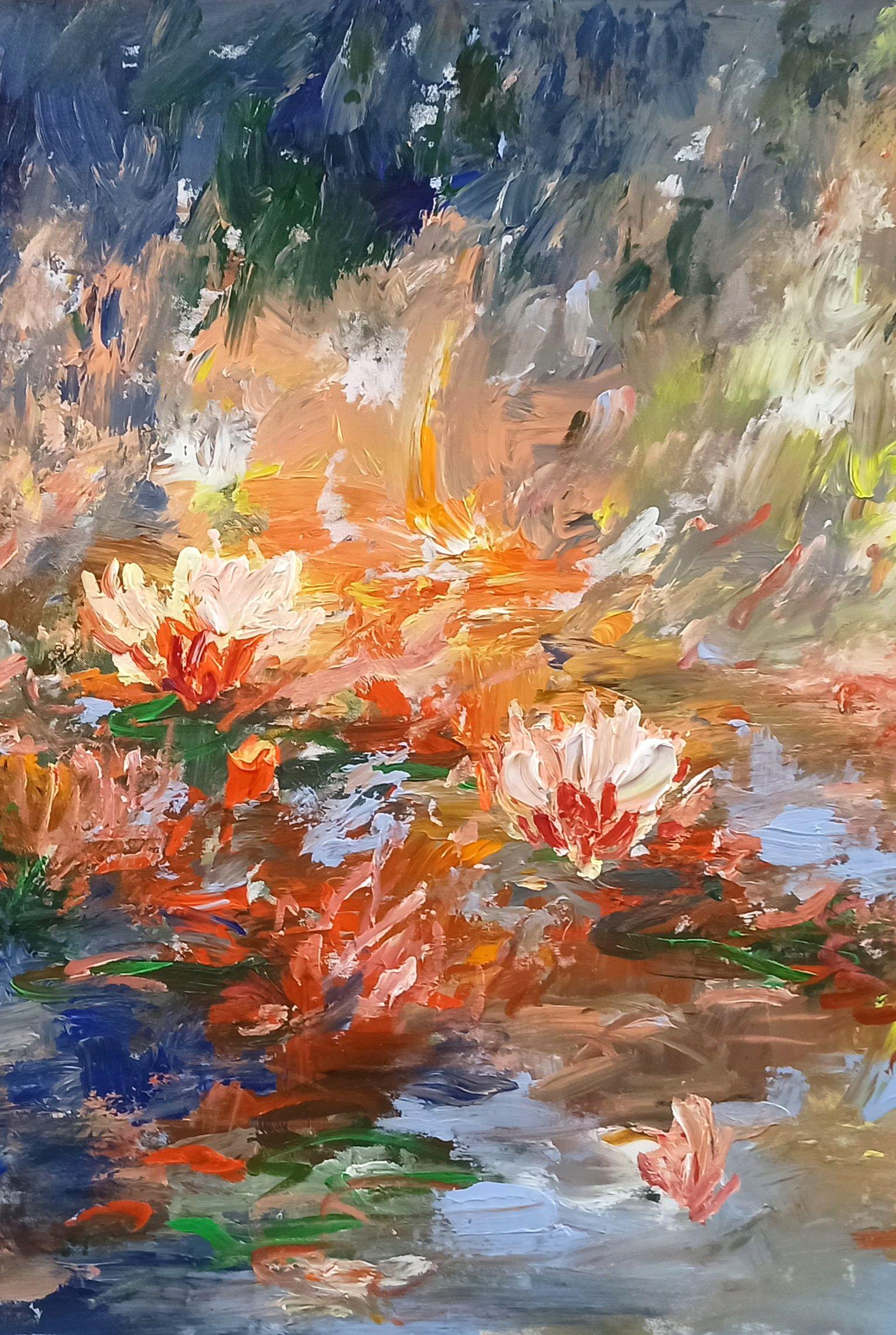 in der Sommersonne (90x120cm ), 2023, Malerei, Acryl auf Leinwand im Angebot 1