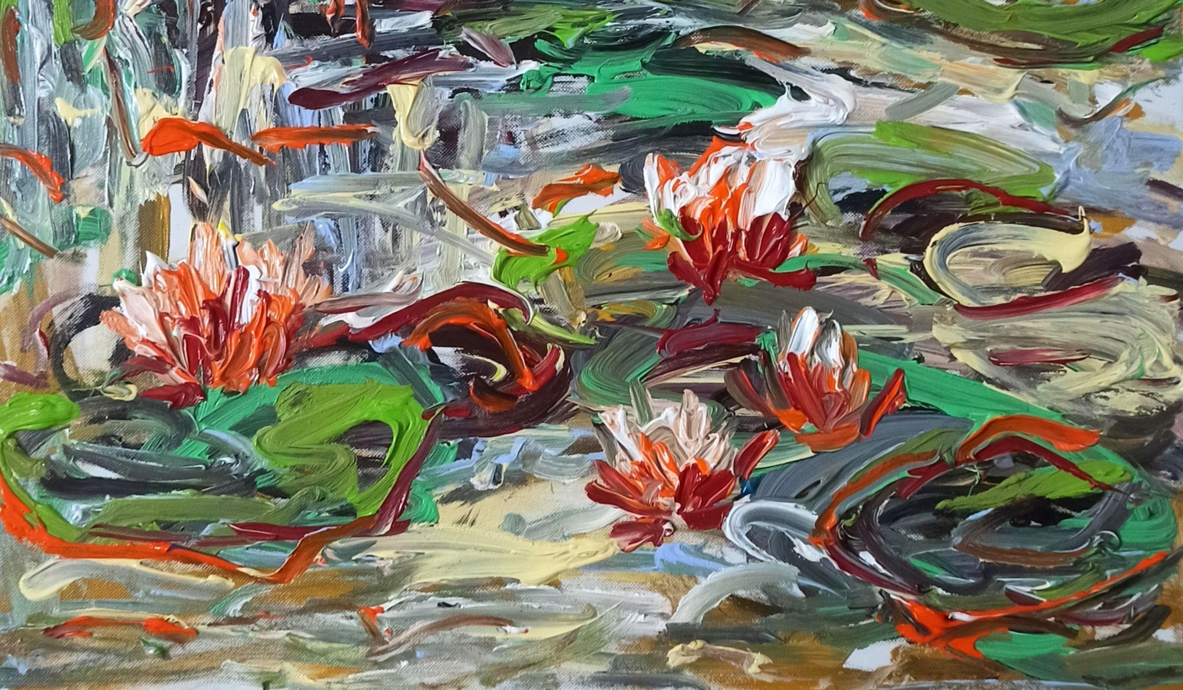  Seerosenteich  Die Seerose - eine farbenfrohe und charmante Blume auf dem See.  Blumen sind das Lächeln der Sonne, das Freude schenkt. Wenn Sie in Ihrer Vorstellung an Blumen denken, wie an einen lustigen Reigen, dann rufen Blumen wunderbare