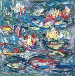 El Estanque de Lilly( 55x55cm ), Pintura, Acrílico sobre lienzo