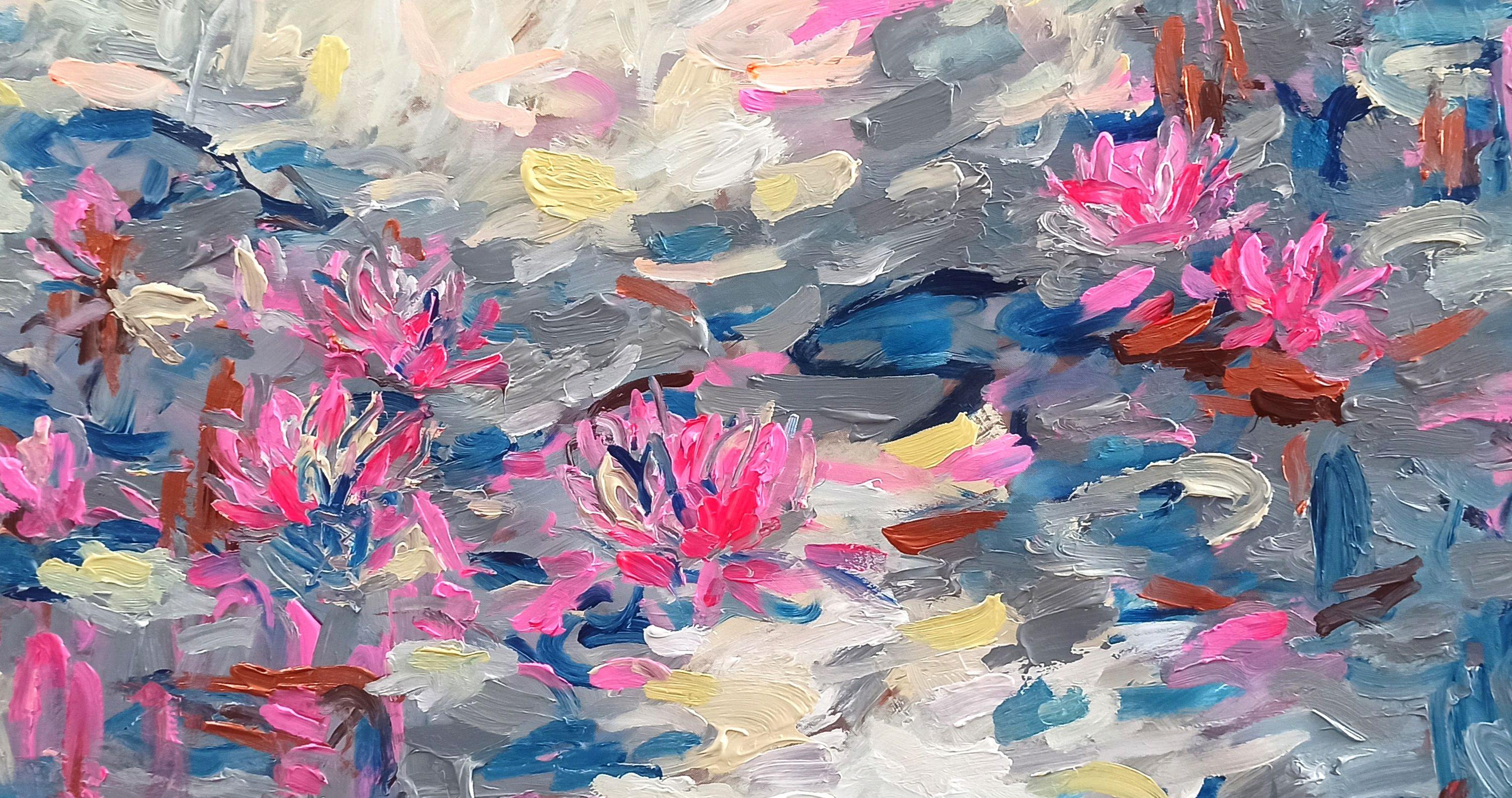 Lovers pond, Painting, Acrylic on Canvas For Sale 1