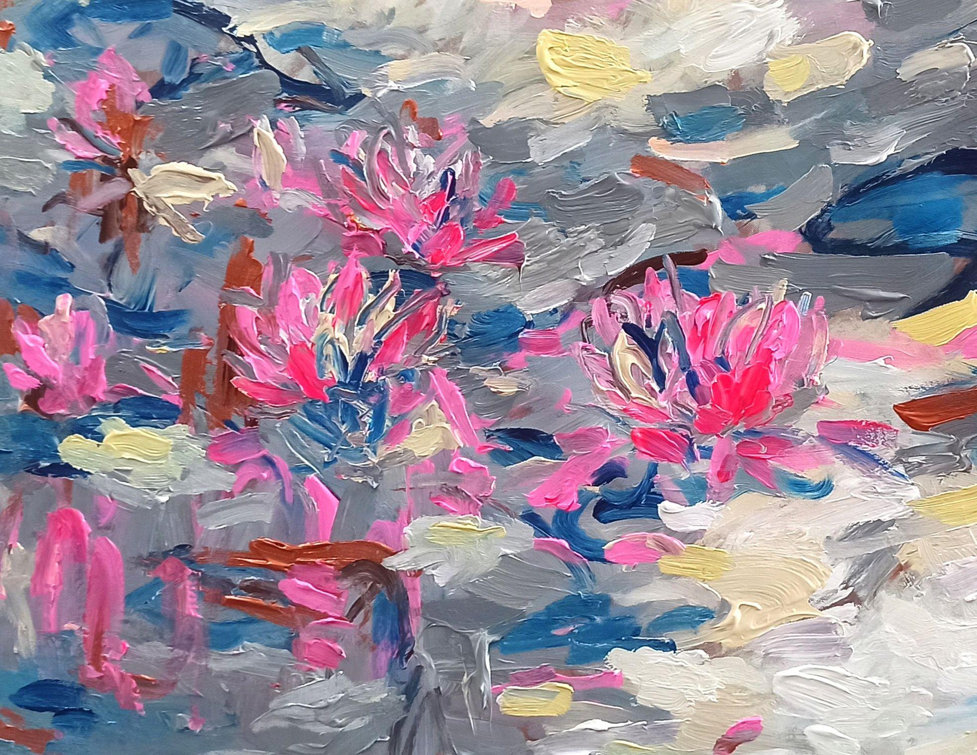 Lovers pond, Painting, Acrylic on Canvas For Sale 2