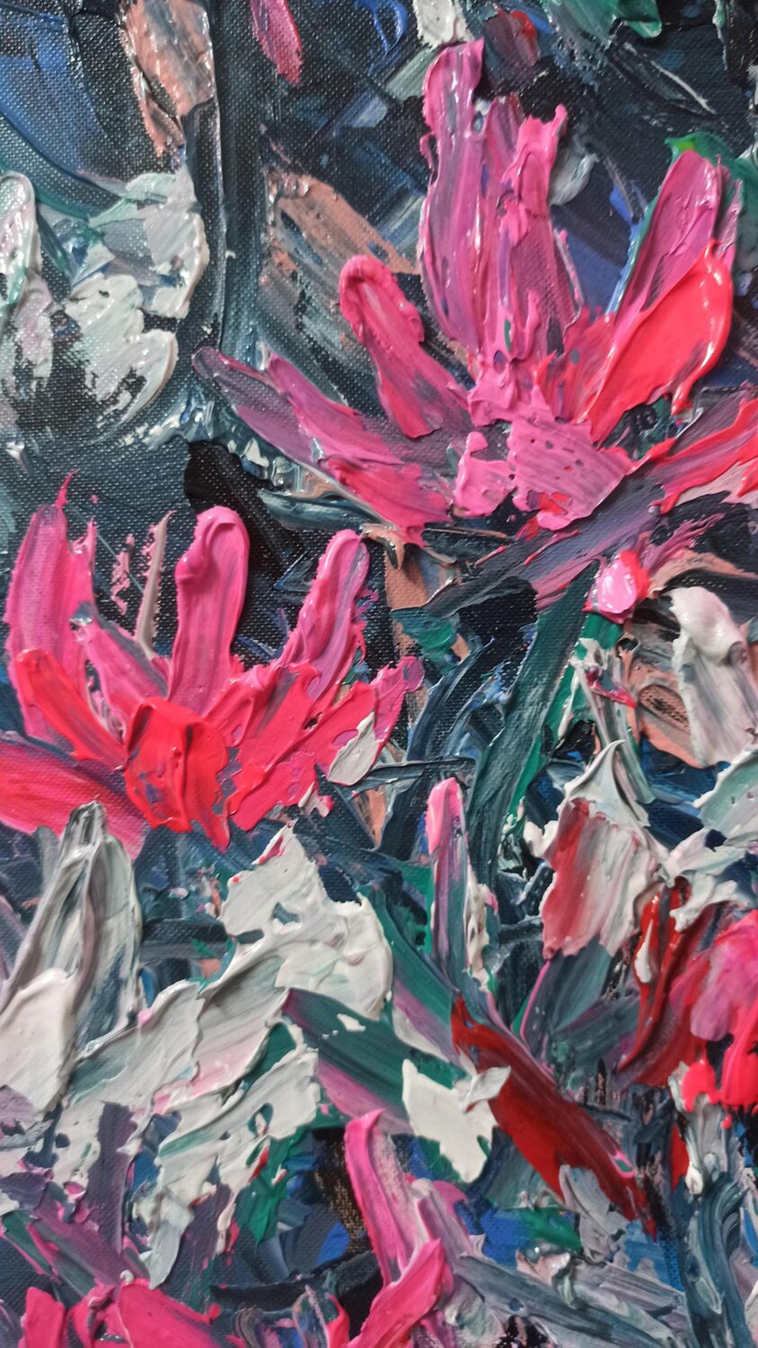 Liebhaber-Teich, Gemälde, Acryl auf Leinwand im Angebot 2
