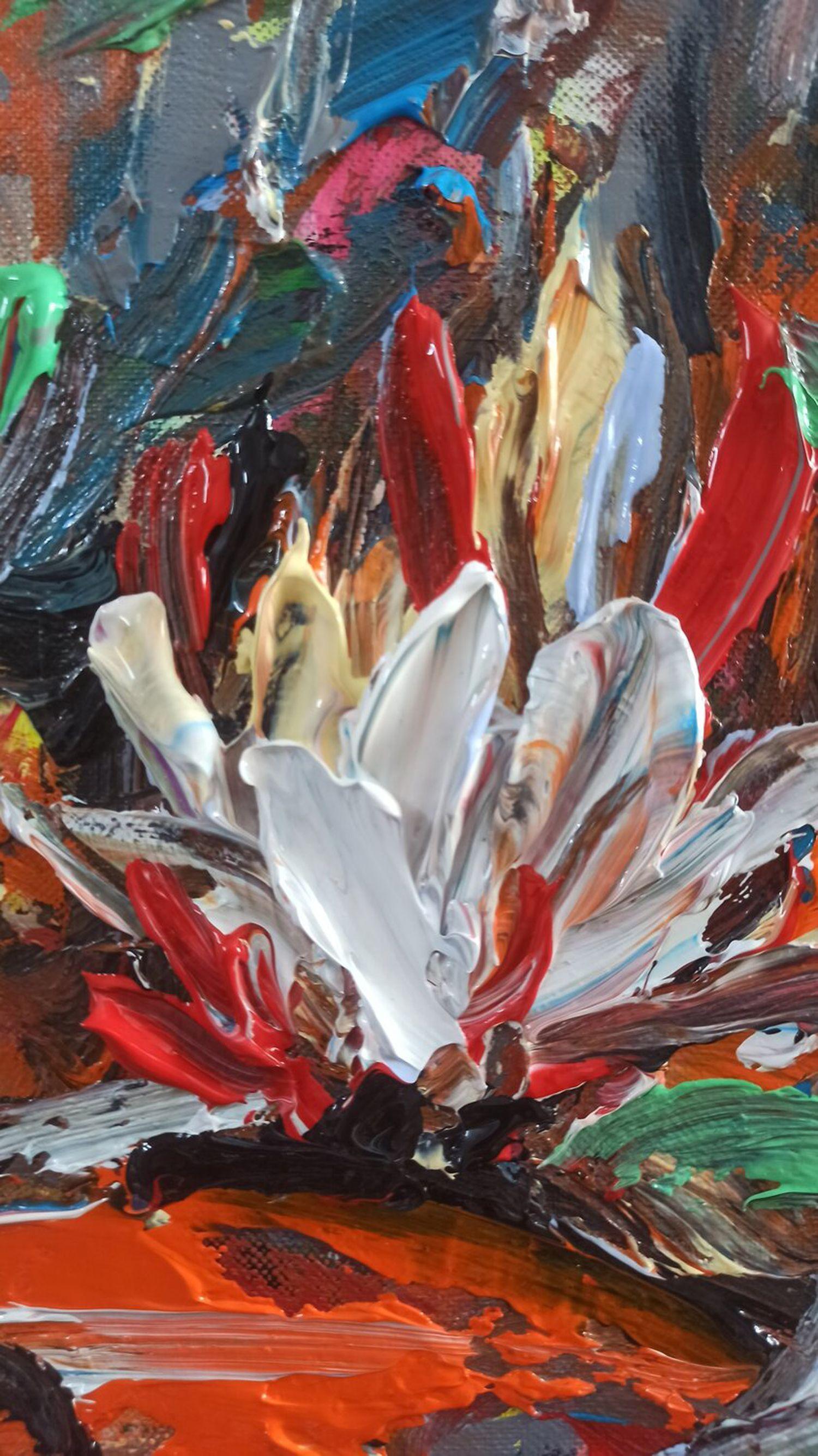 Monets Garten, Gemälde, Acryl auf Leinwand (Impressionismus), Painting, von LE ANH TUAN