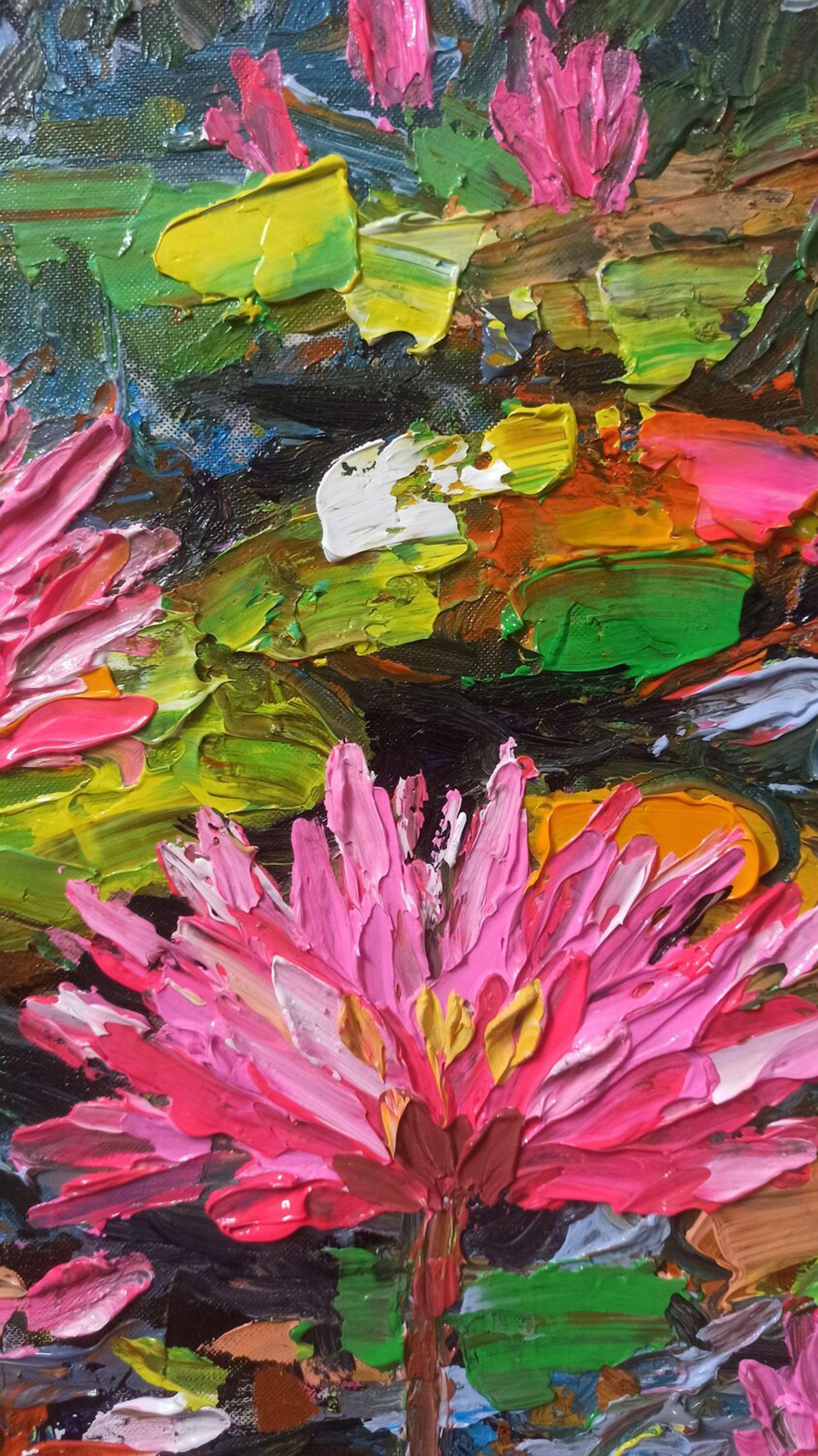   Seerosenteich  Die Seerose - eine farbenfrohe und charmante Blume auf dem See.  Blumen sind das Lächeln der Sonne, das Freude schenkt. Wenn Sie in Ihrer Vorstellung an Blumen denken, wie an einen lustigen Reigen, dann rufen Blumen wunderbare