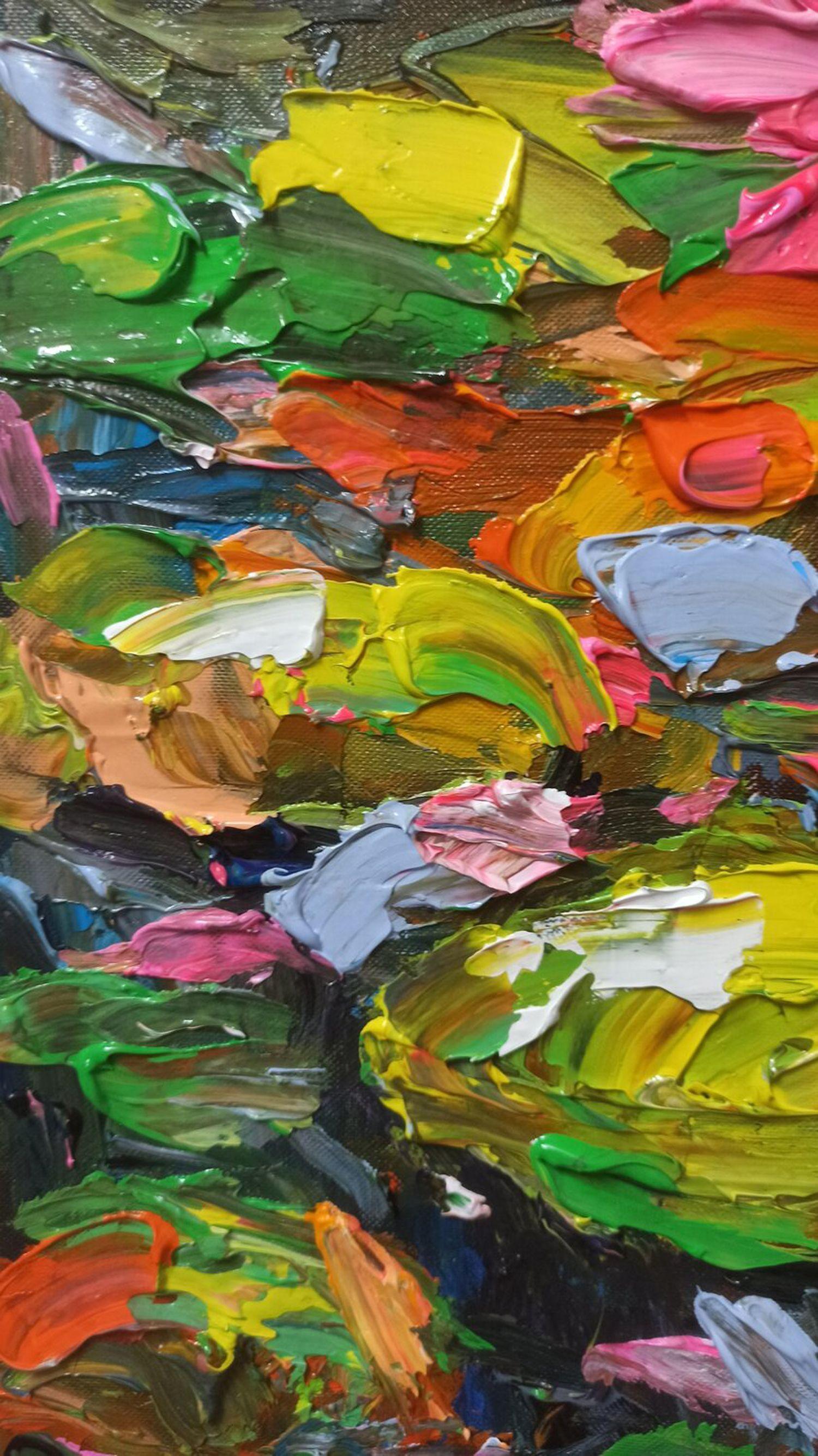 Monets Garten, Gemälde, Acryl auf Leinwand im Angebot 2