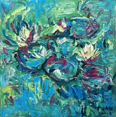 El jardín de Monet, Pintura, Acrílico sobre lienzo