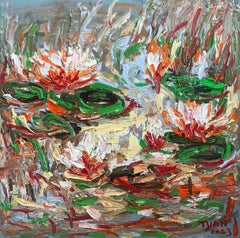 El jardín de Monet, Pintura, Acrílico sobre lienzo