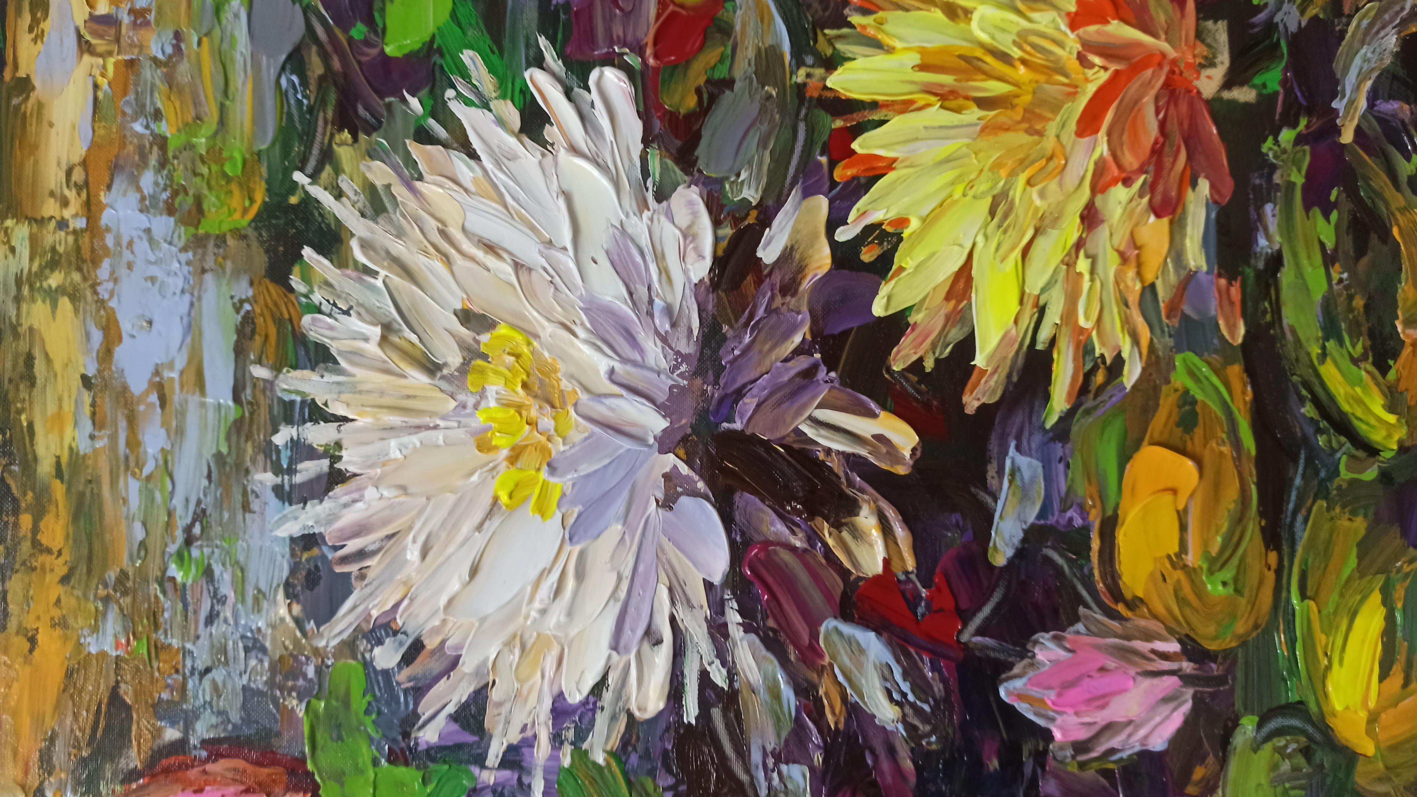 Morning on lilly Pond, Gemälde, Acryl auf Leinwand im Angebot 1