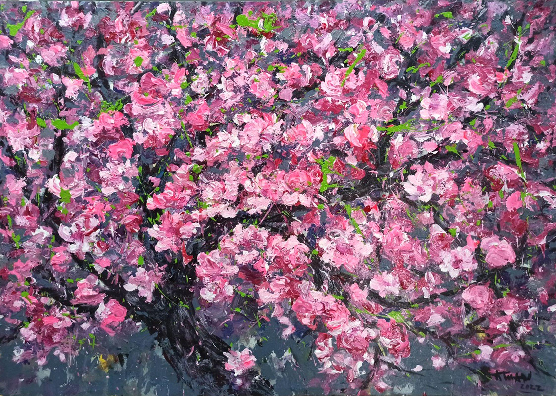peach blossom painting