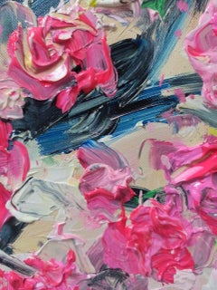 Fiori di pesco in primavera (60cm x 80cm), Pittura, Acrilico su tela