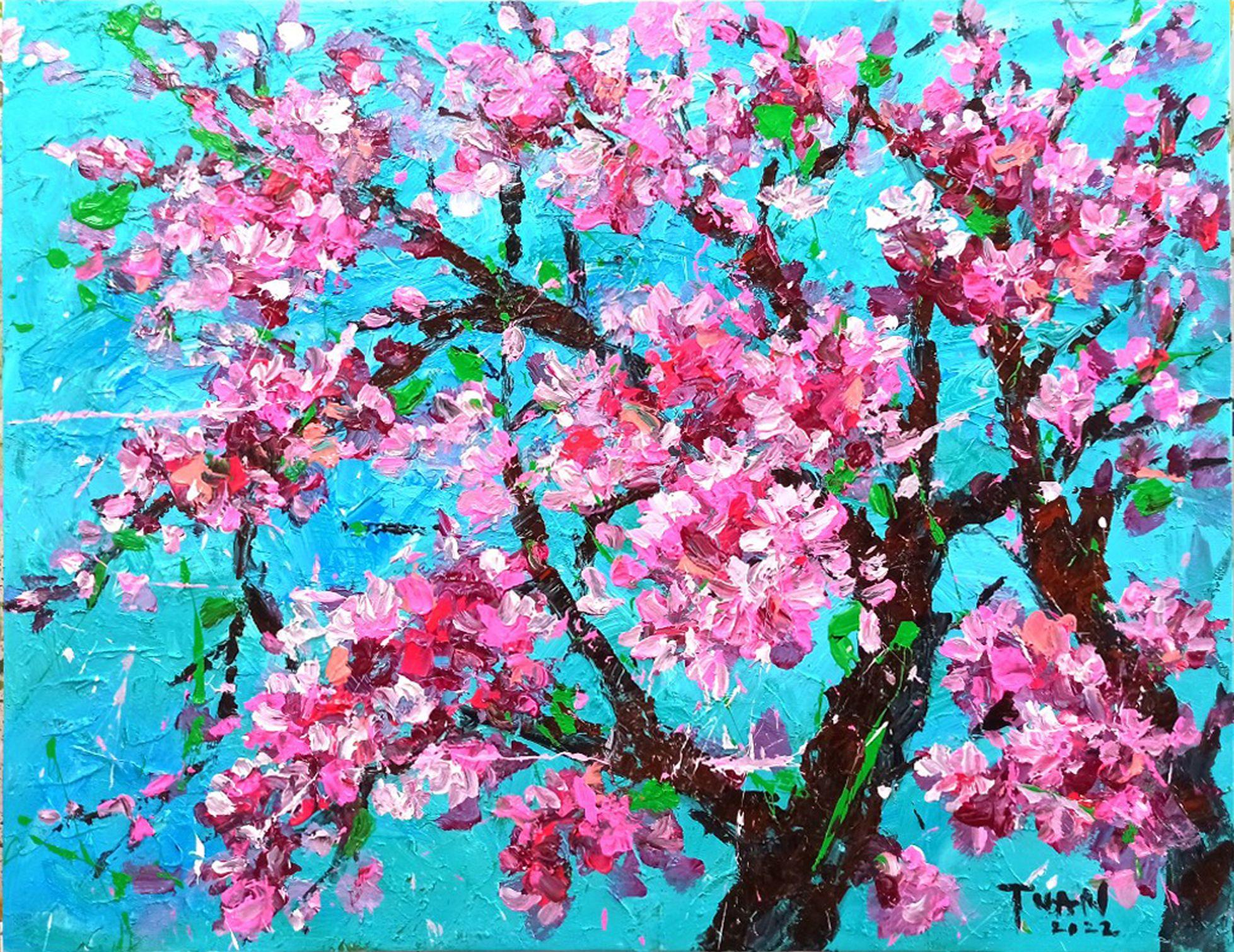 Peach blossom is the most beautiful and popular flower in the North of Vietnam, loved by many people and displayed during Tet.  Peach tree is considered the quintessence of the Five Elements, according to feng shui this tree can cure all demons, so