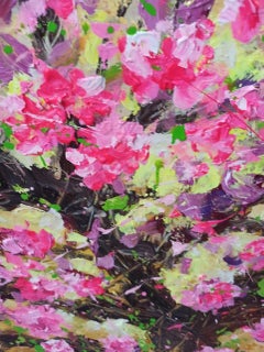 Peach blossom in Spring (85cm x 105cm), Painting, Acrylic on Canvas