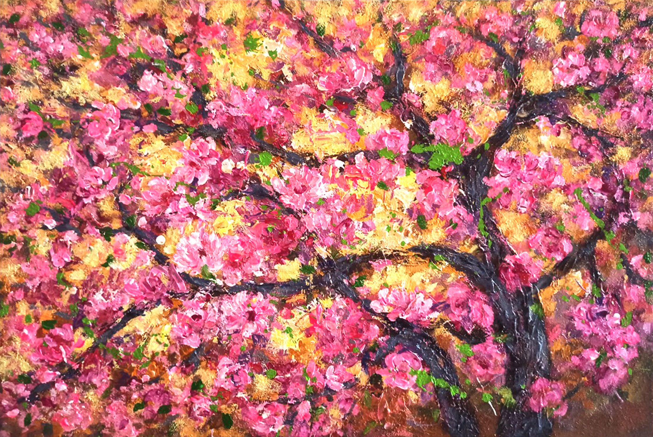 peach blossom painting