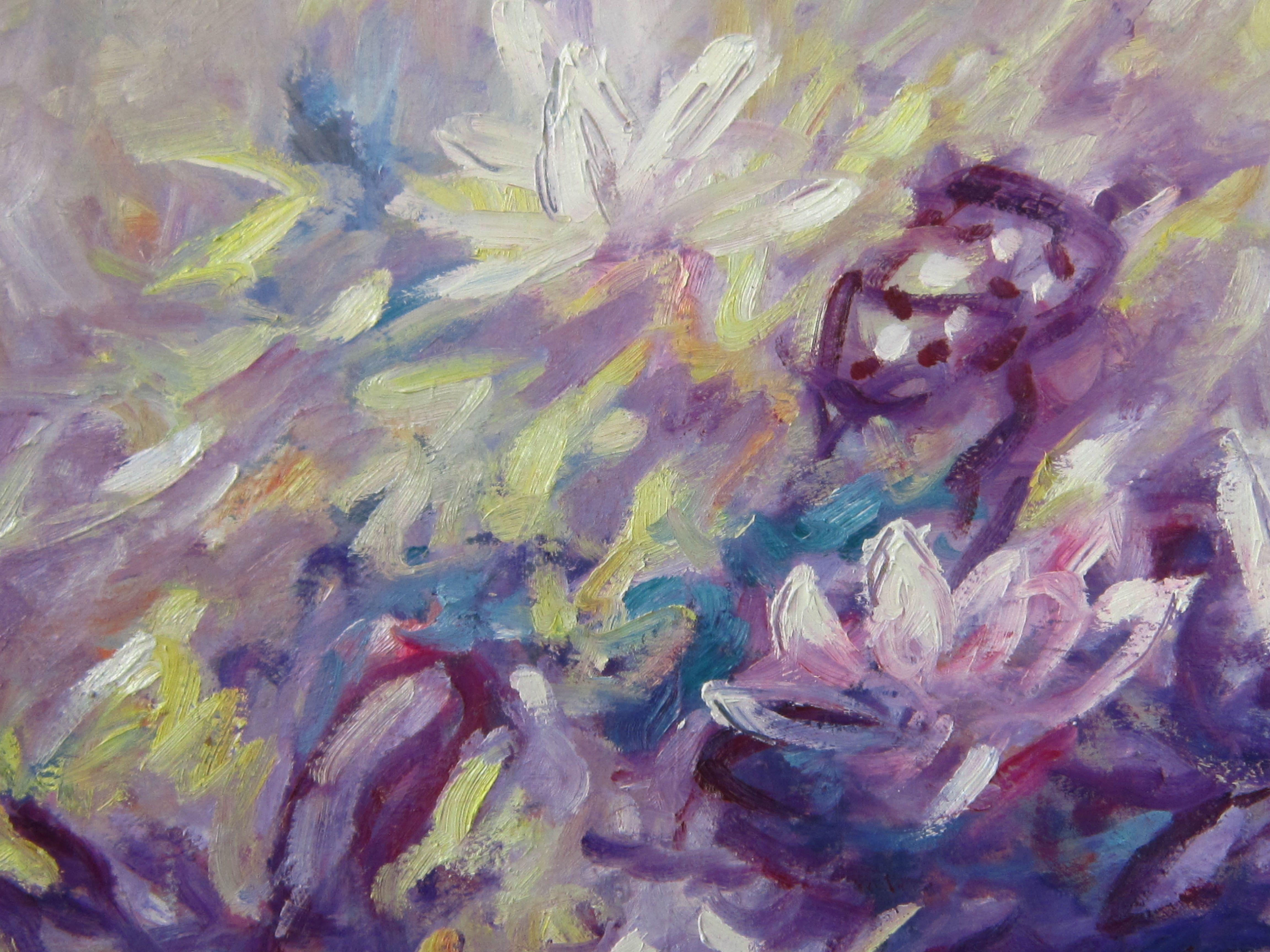 radiate incense, Painting, Oil on Canvas For Sale 2