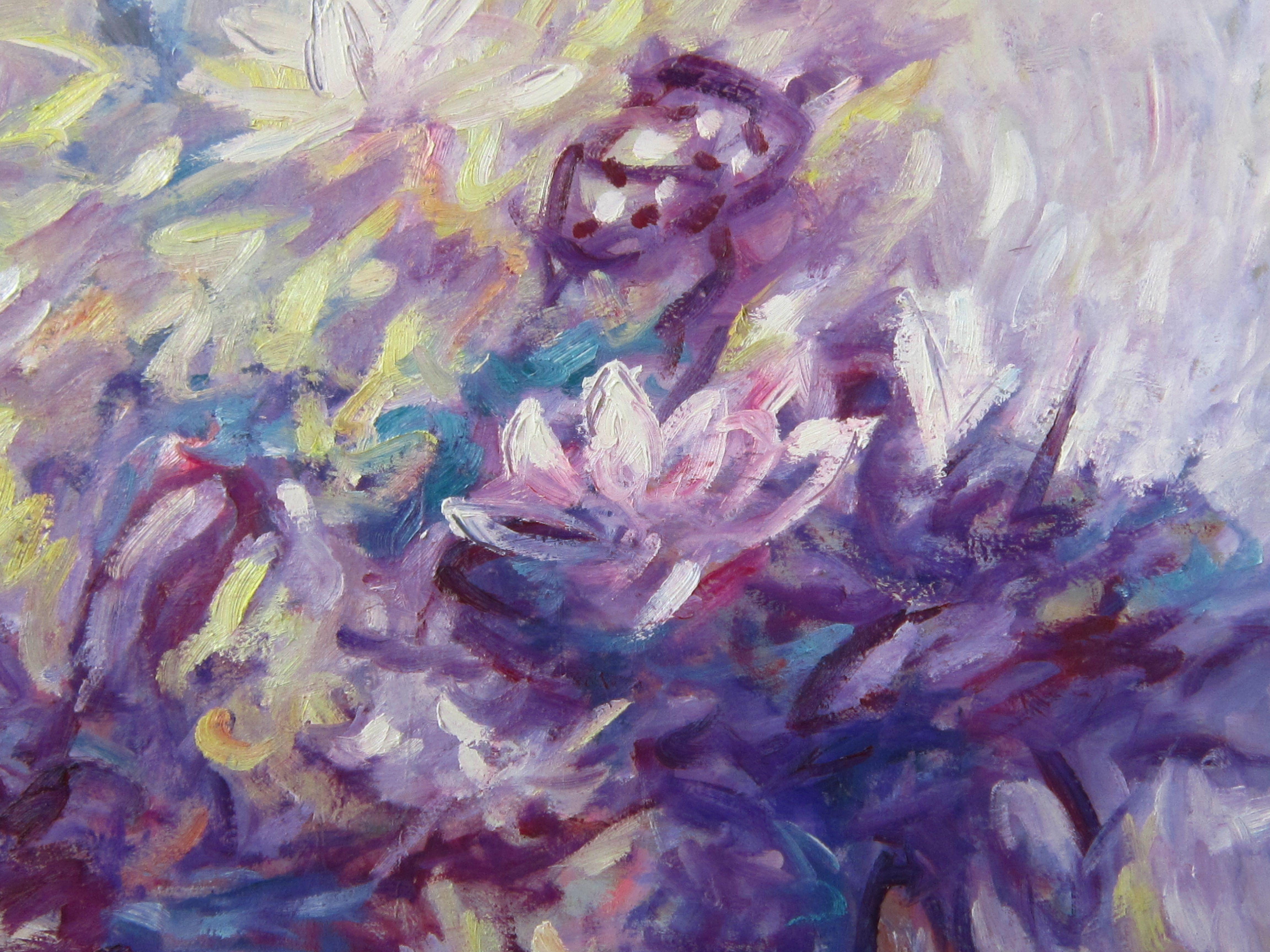 radiate incense, Painting, Oil on Canvas For Sale 3