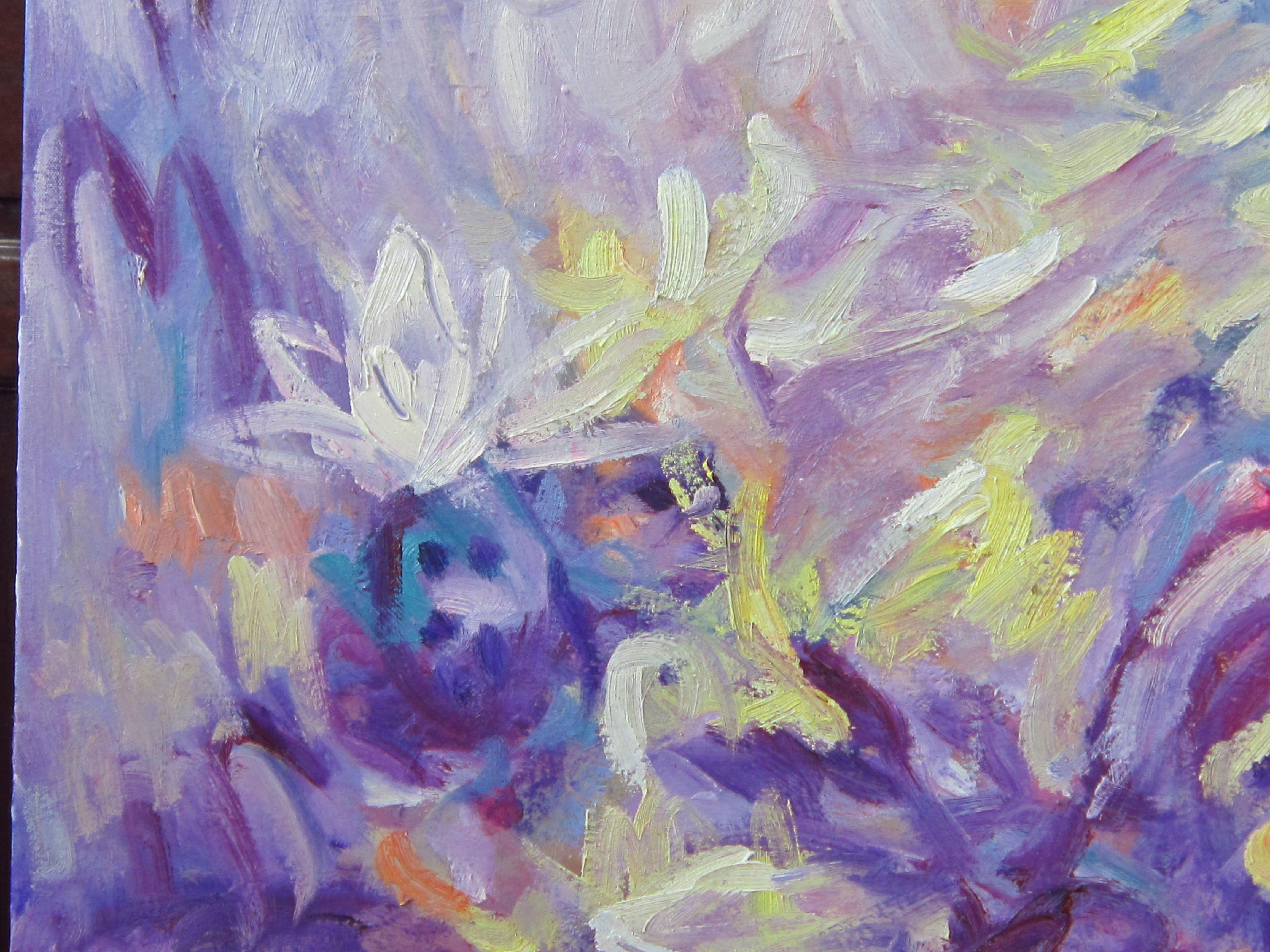 radiate incense, Painting, Oil on Canvas For Sale 4