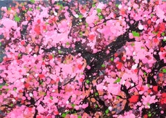 SAKURA - Cherry blossom, Painting, Acrylic on Canvas