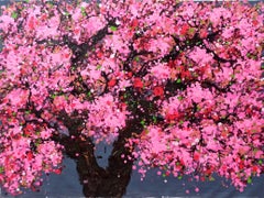 SAKURA - Cherry blossom, Painting, Acrylic on Canvas