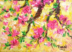 Frühjahrsblüten, Gemälde, Acryl auf Leinwand