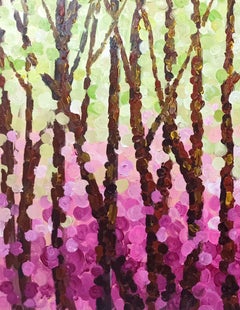 FORESTA DI PRIMAVERA, Pittura, Acrilico su tela