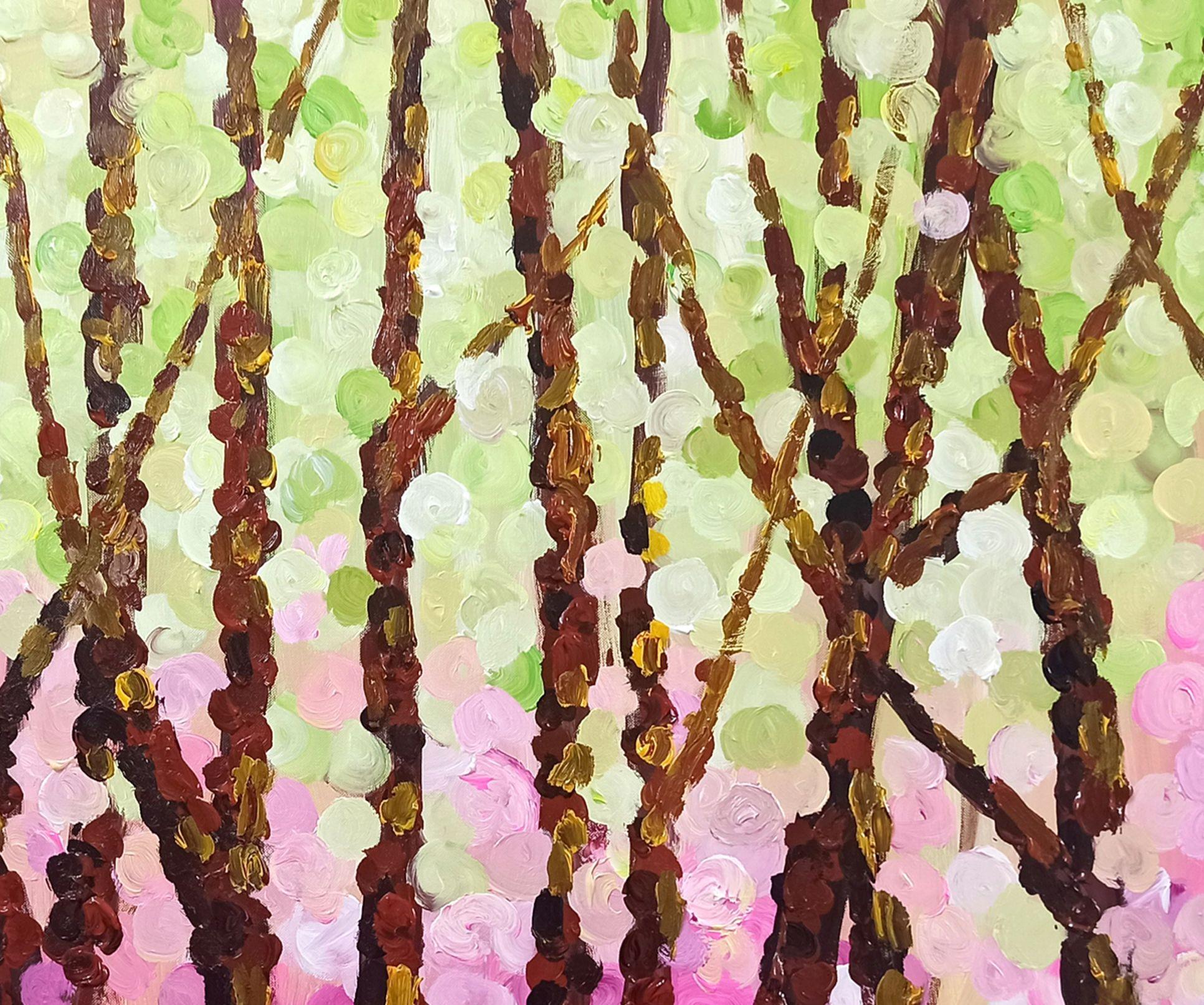 SPRING FOREST, Gemälde, Acryl auf Leinwand im Angebot 1