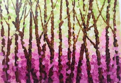 SPRING FOREST, Gemälde, Acryl auf Leinwand