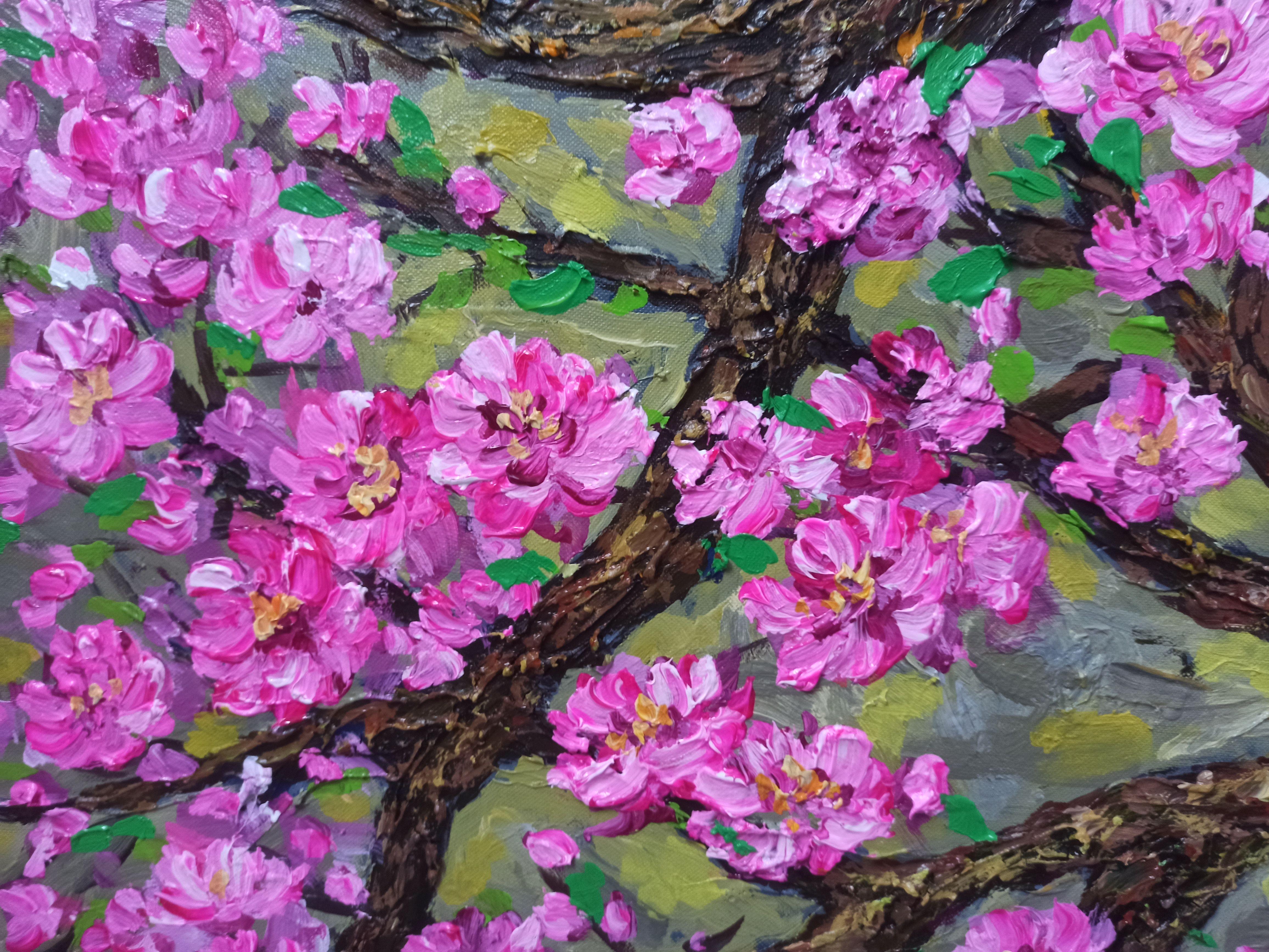 Frühjahr, Gemälde, Acryl auf Leinwand (Impressionismus), Painting, von LE ANH TUAN