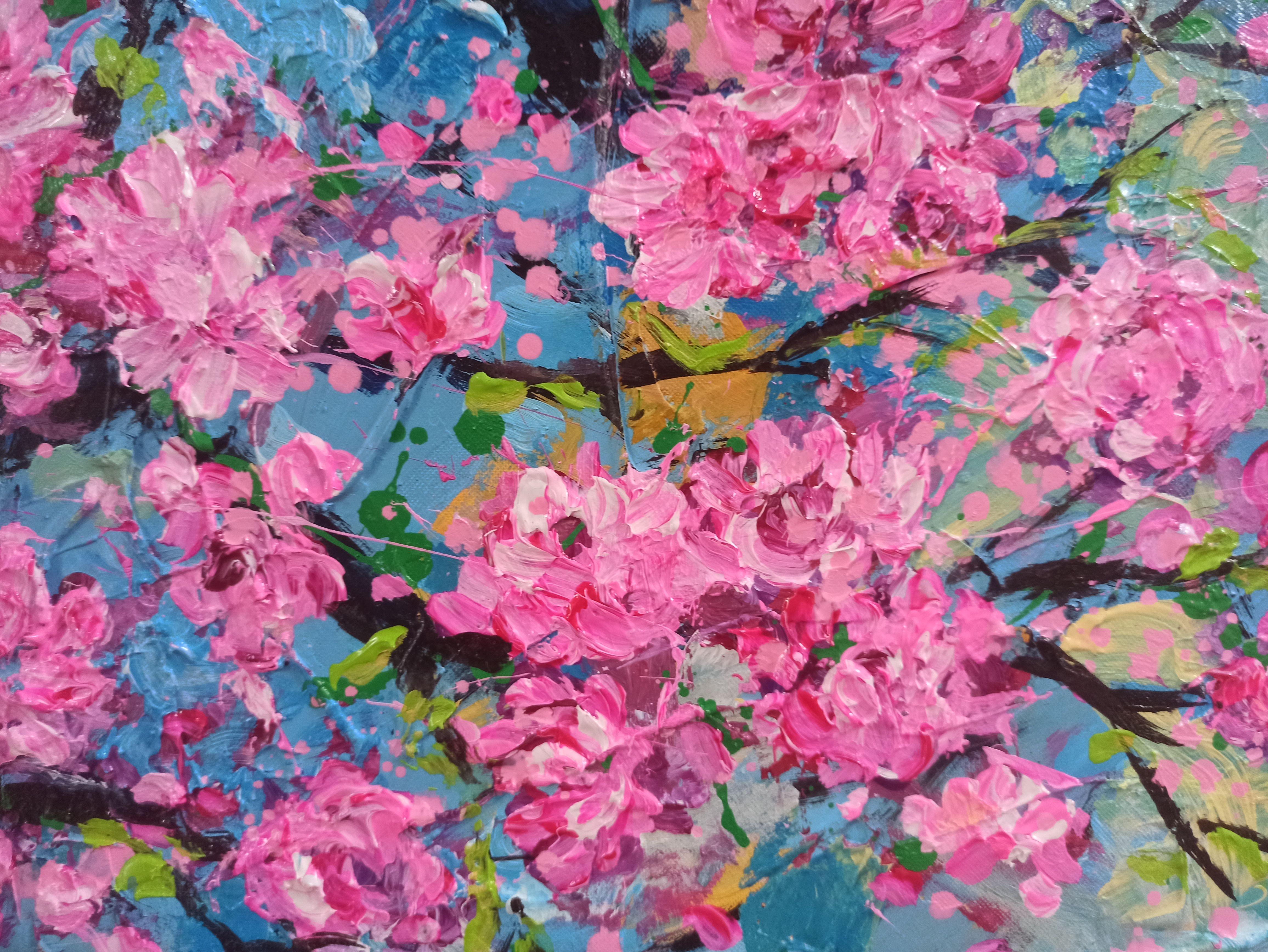 Spring sunshine, Painting, Acrylic on Canvas For Sale 3