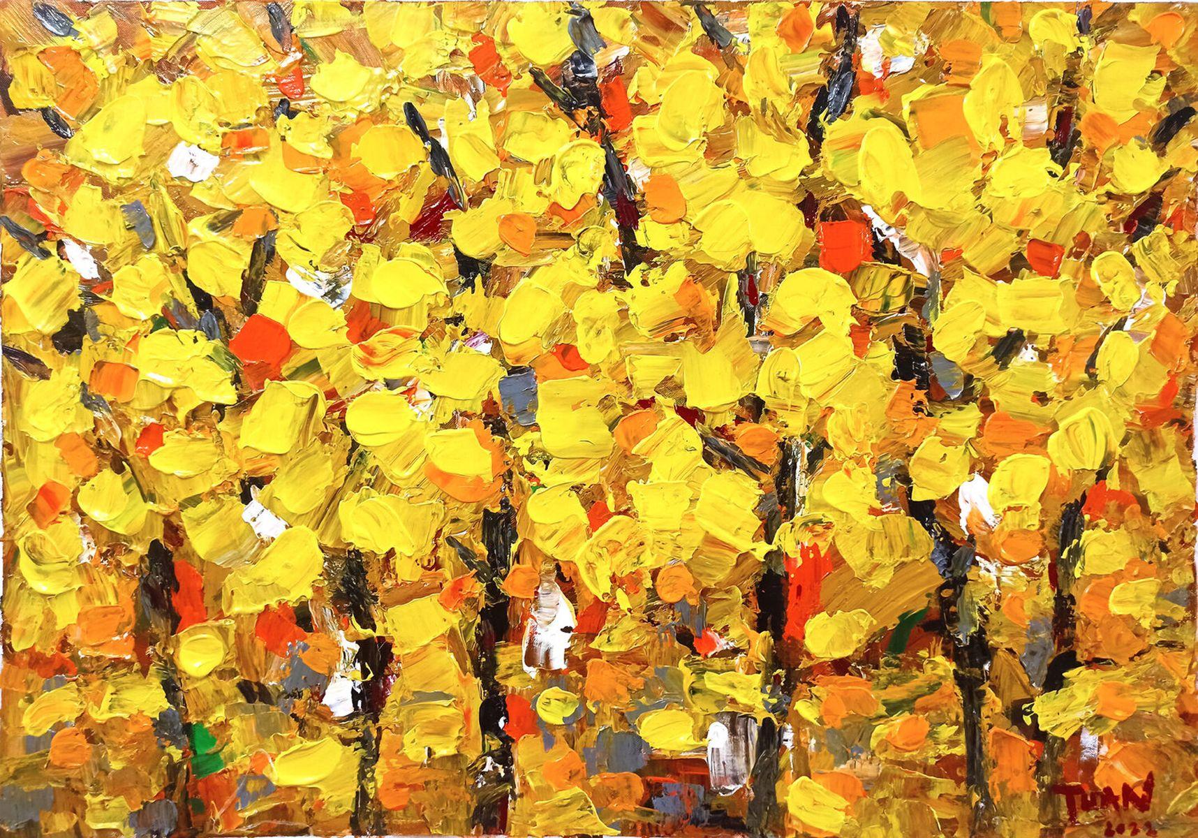 The feeling of autumn 1, Painting, Acrylic on Canvas