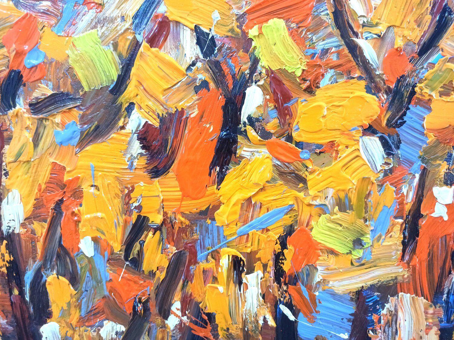 Peinture « The feeling of autumn 2 », acrylique sur toile - Impressionnisme Painting par LE ANH TUAN