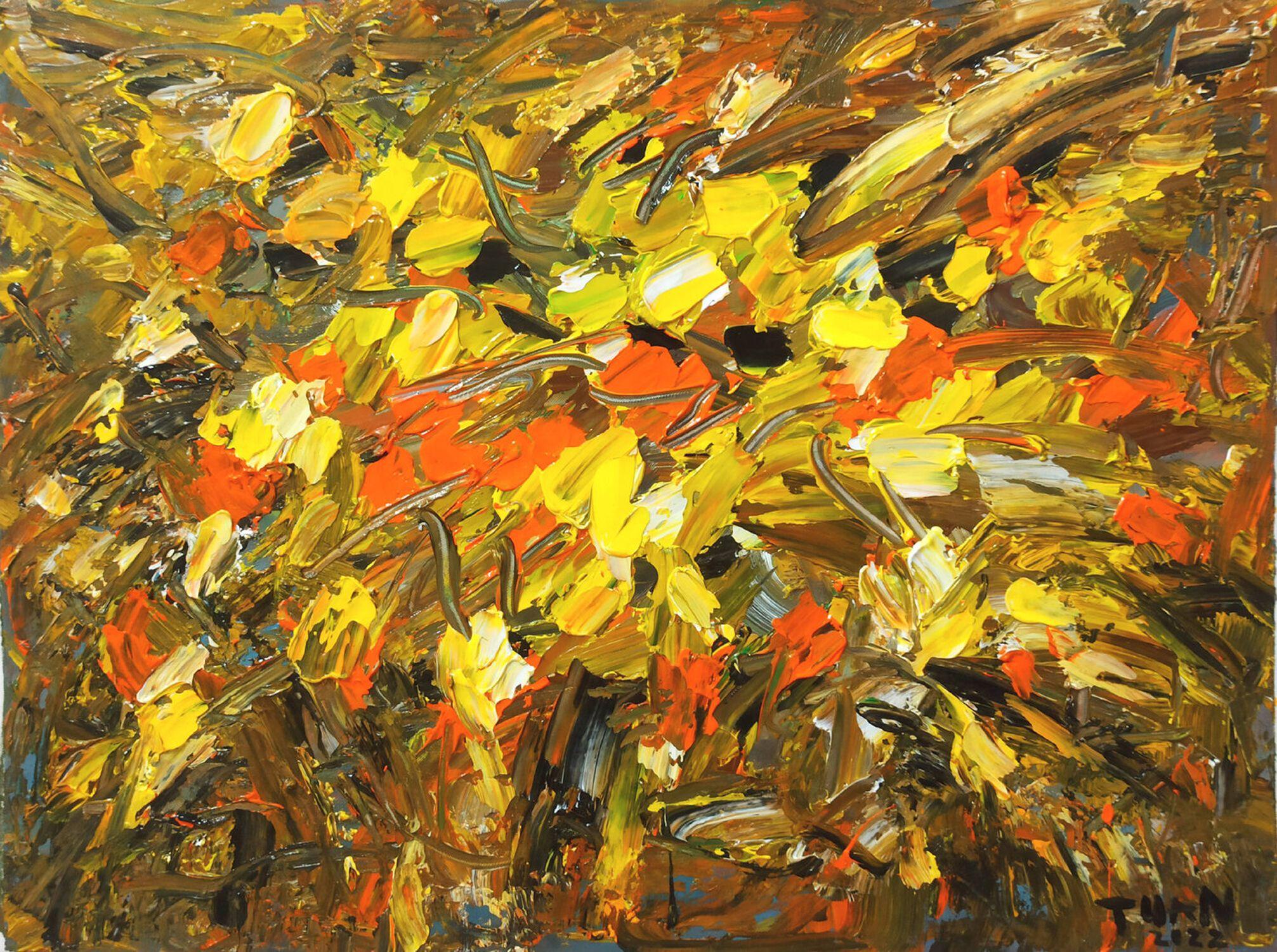 The feeling of autumn 60x80, Painting, Acrylic on Canvas
