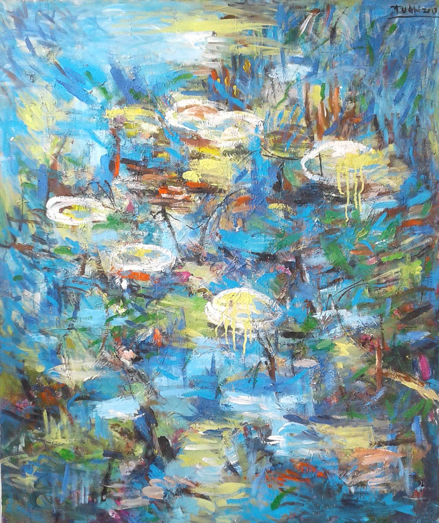 „Das Mondlicht“, Gemälde, Acryl auf Leinwand