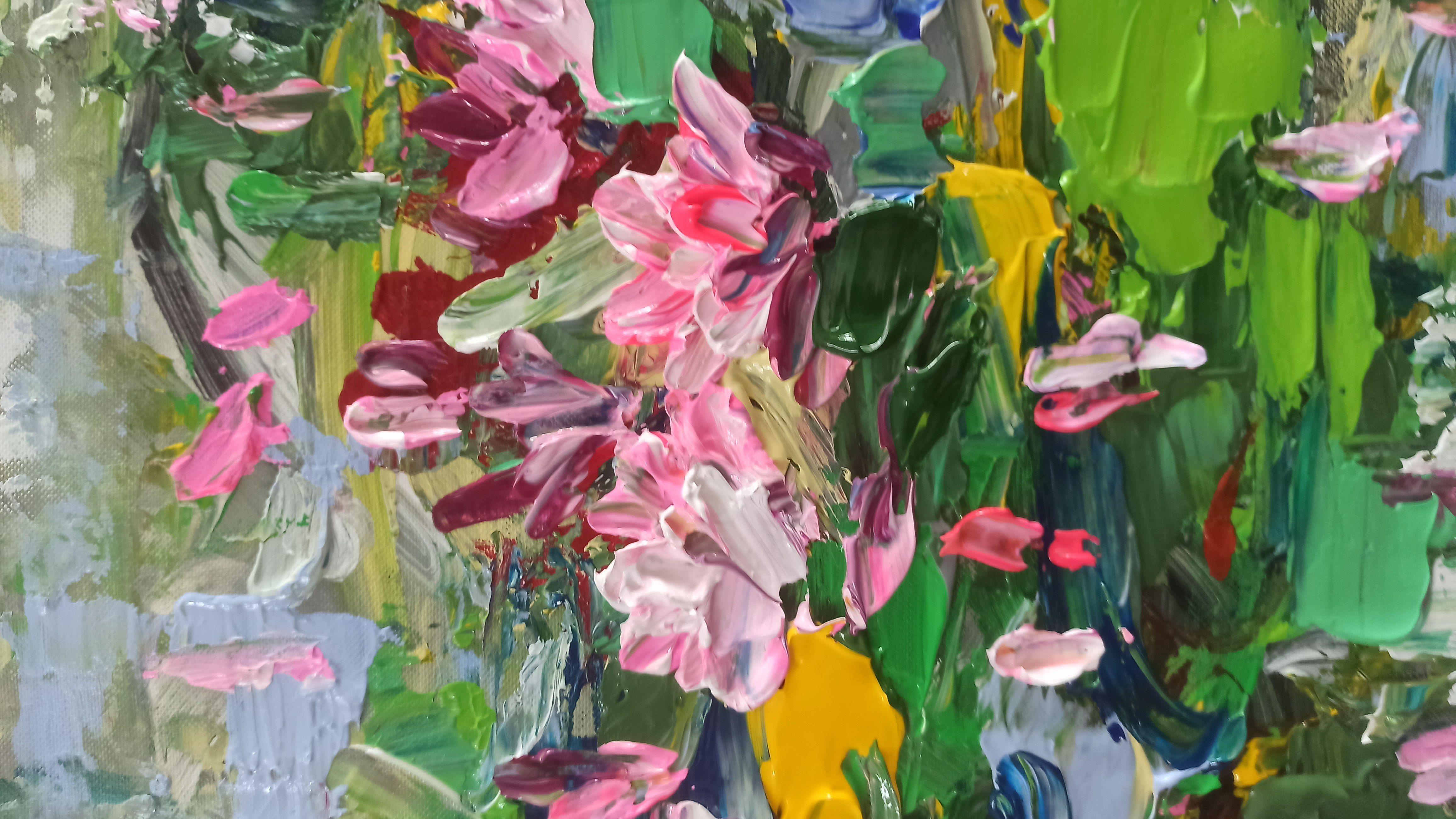 Seerosen, Malerei, Acryl auf Leinwand (Expressionismus), Painting, von LE ANH TUAN