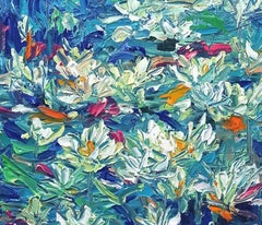Water lily, Flower of purity, Painting, Acrylic on Canvas