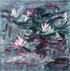 Estanque de nenúfares, Pintura, Acrílico sobre lienzo