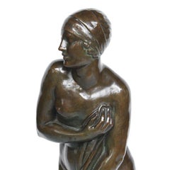 « Le Bain de Champagne Caron », sculpture en bronze de Georges Chauvel, France 1925