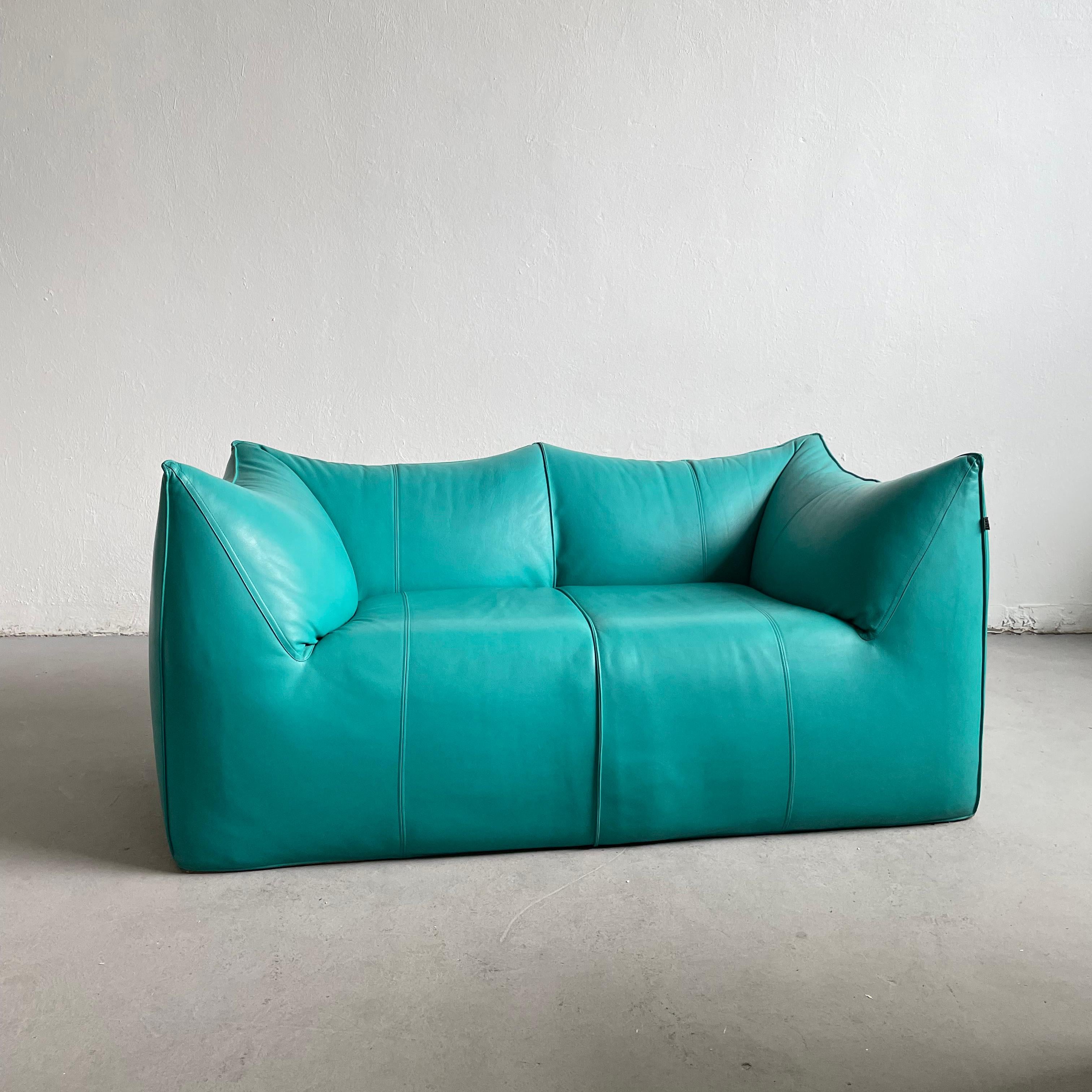 turquoise leather sectional