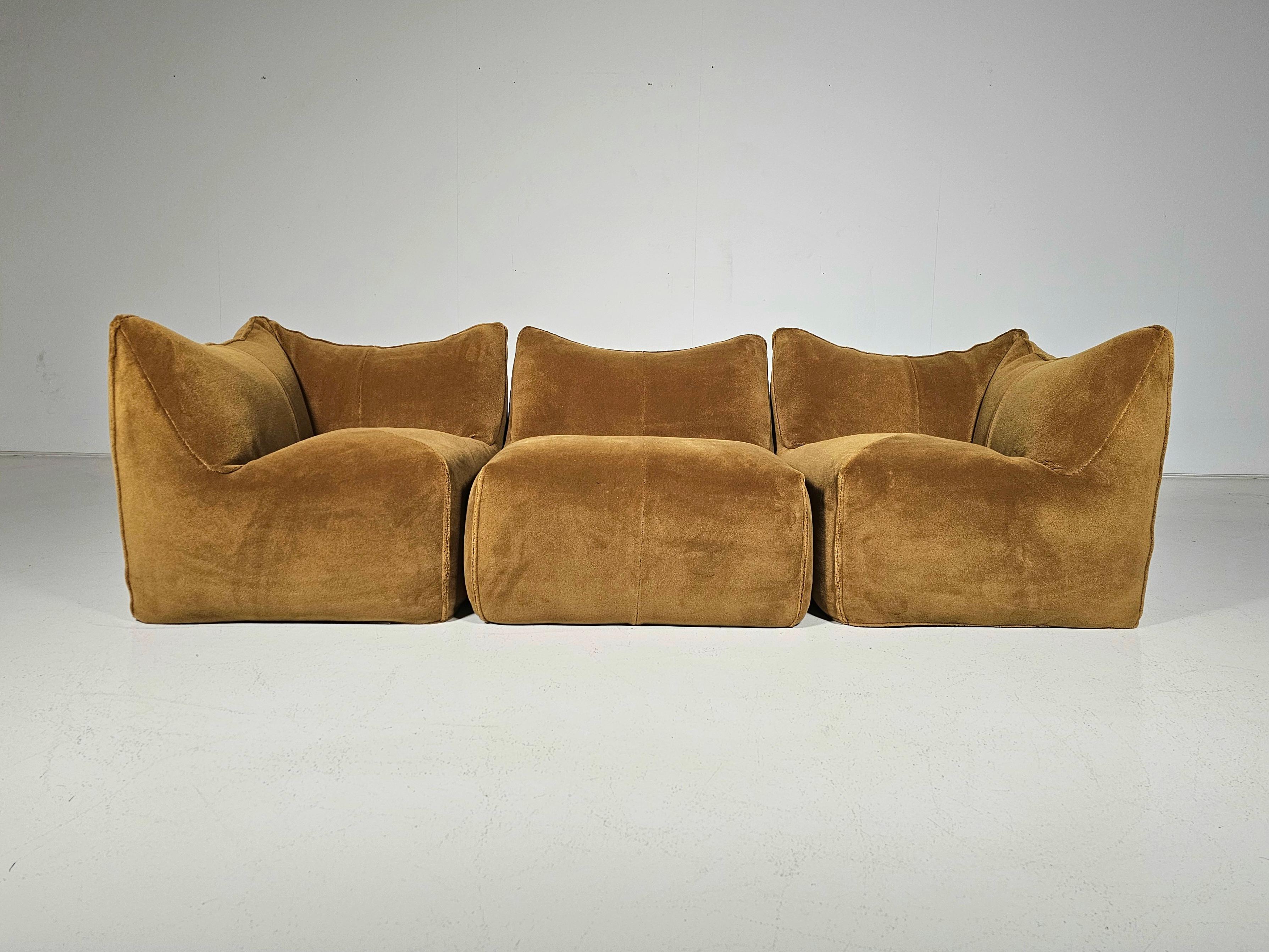 Mid-Century Modern Le Bambole 3-seater Modular Sofa by Mario Bellni for B&B Italia, 1970s