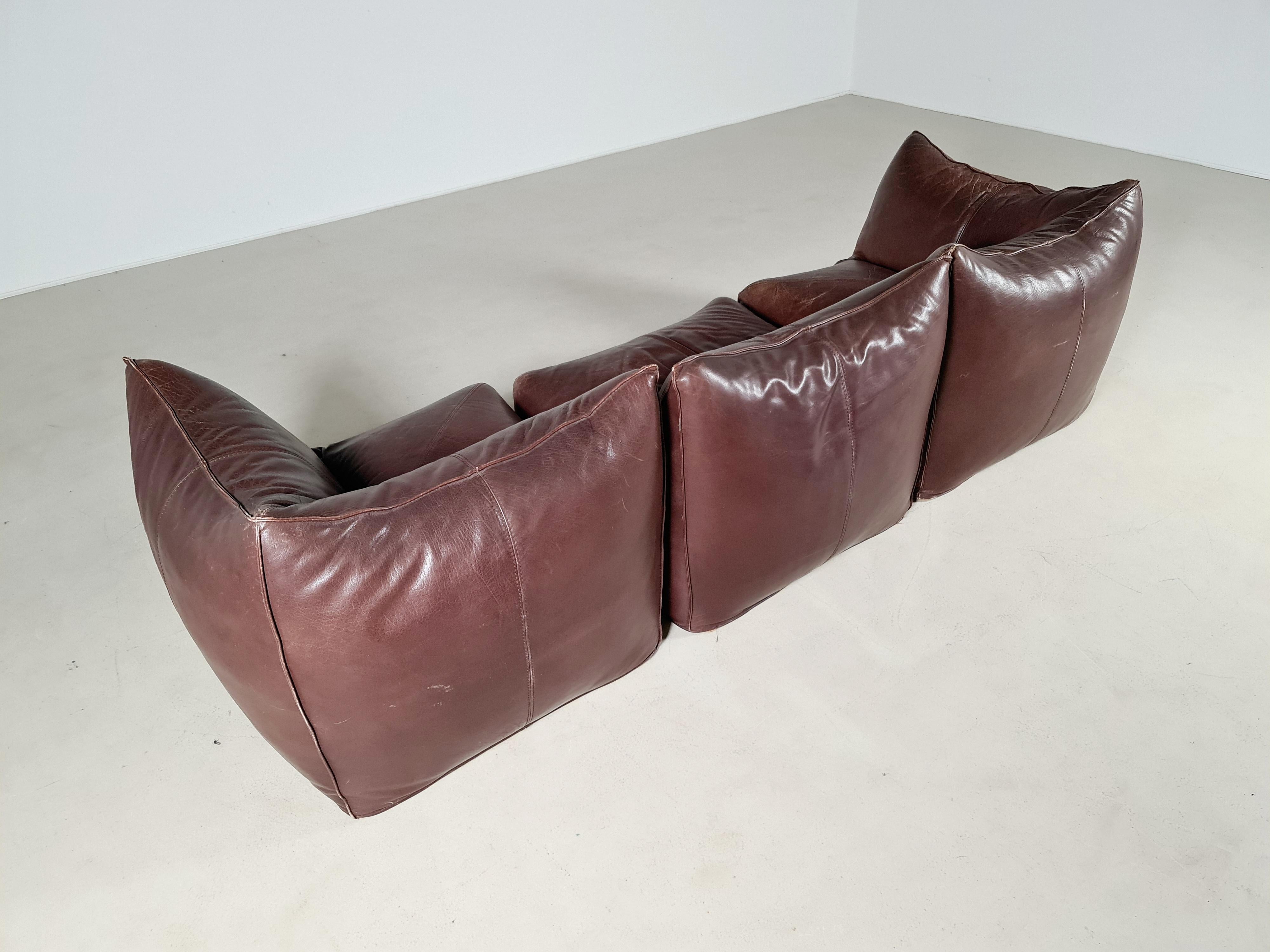 Late 20th Century Le Bambole 3-Seater Sofa by Mario Bellini for B&B Italia, 1970s