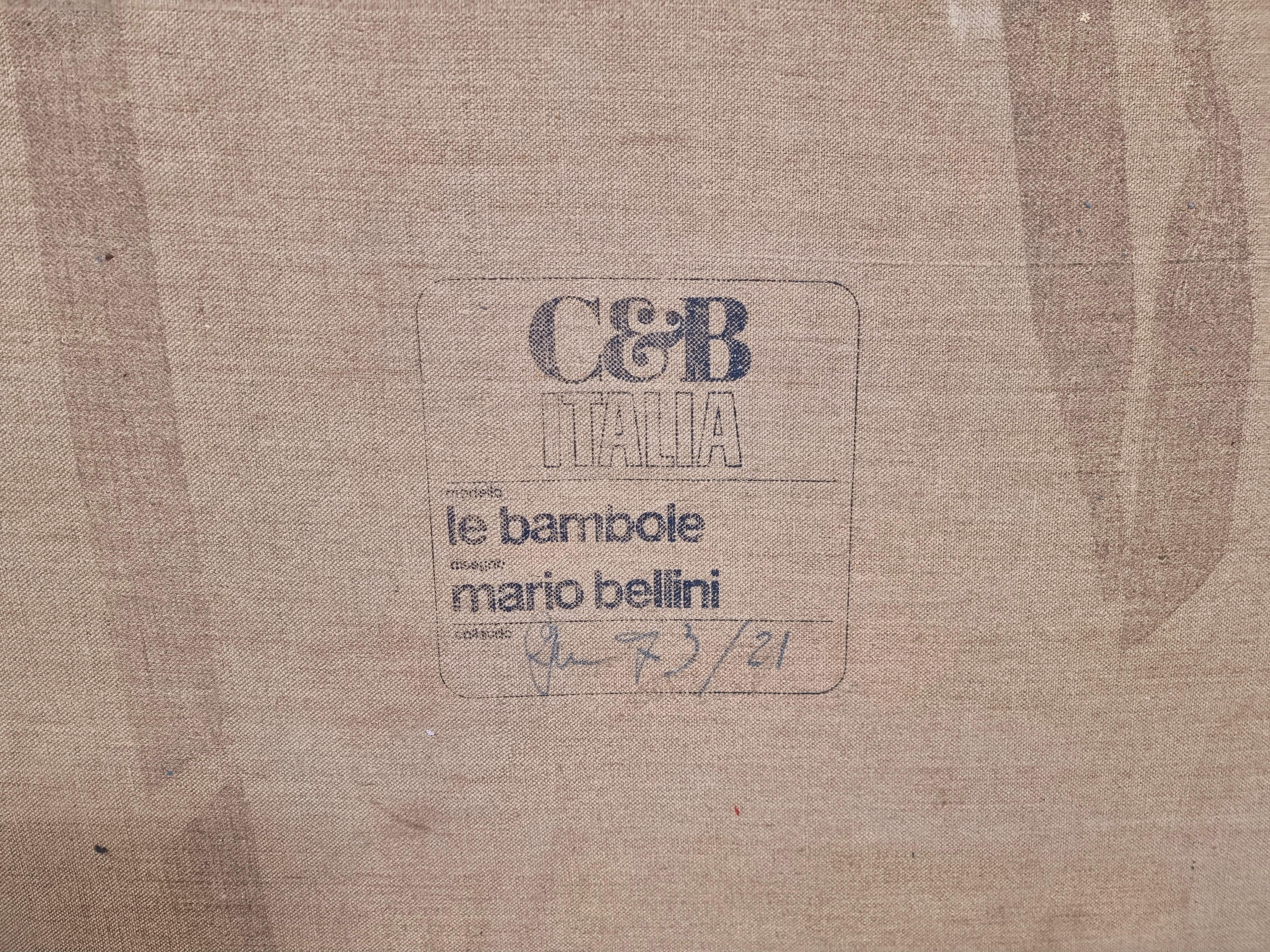 Le Bambole 3-Seater Sofa by Mario Bellini for C&B Italia, 1970s For Sale 3
