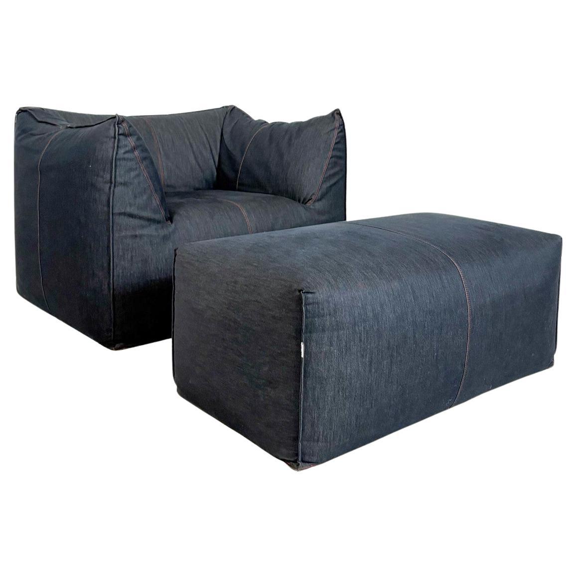 “Le Bambole” Armchair and Ottoman by Mario Bellini, Italy, 1970s