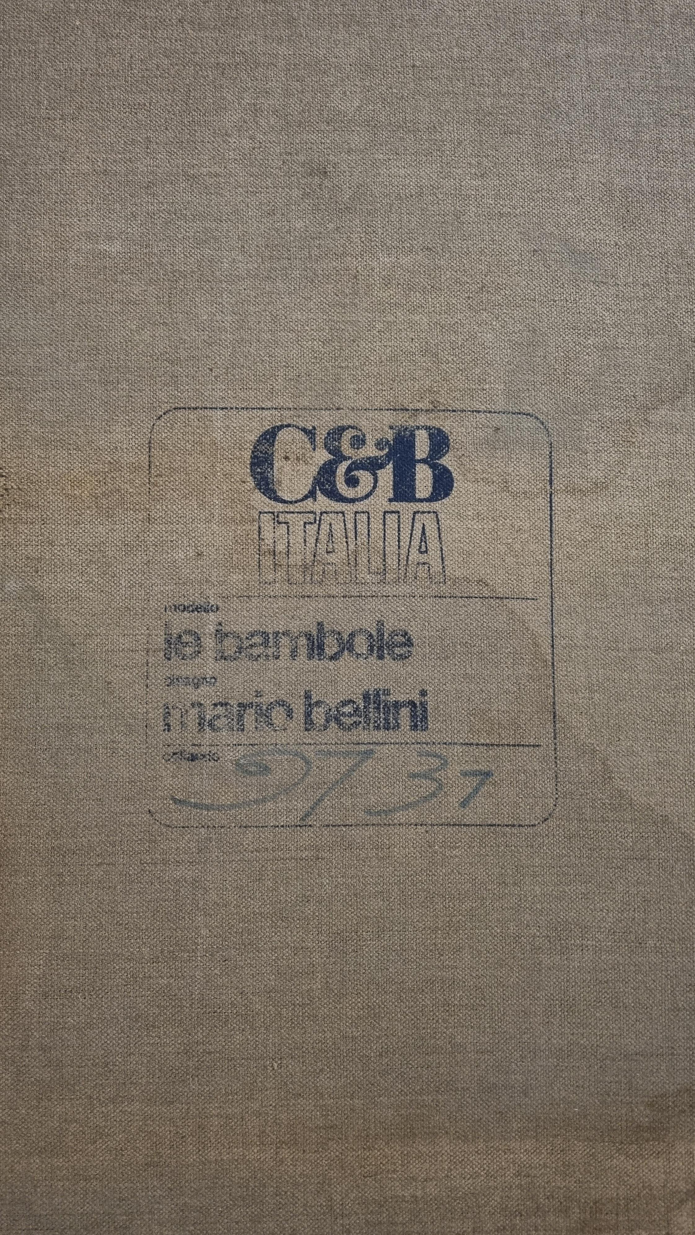 Le Bambole armchair designed by Mario Bellini for C&b Italia 1970 For Sale 2