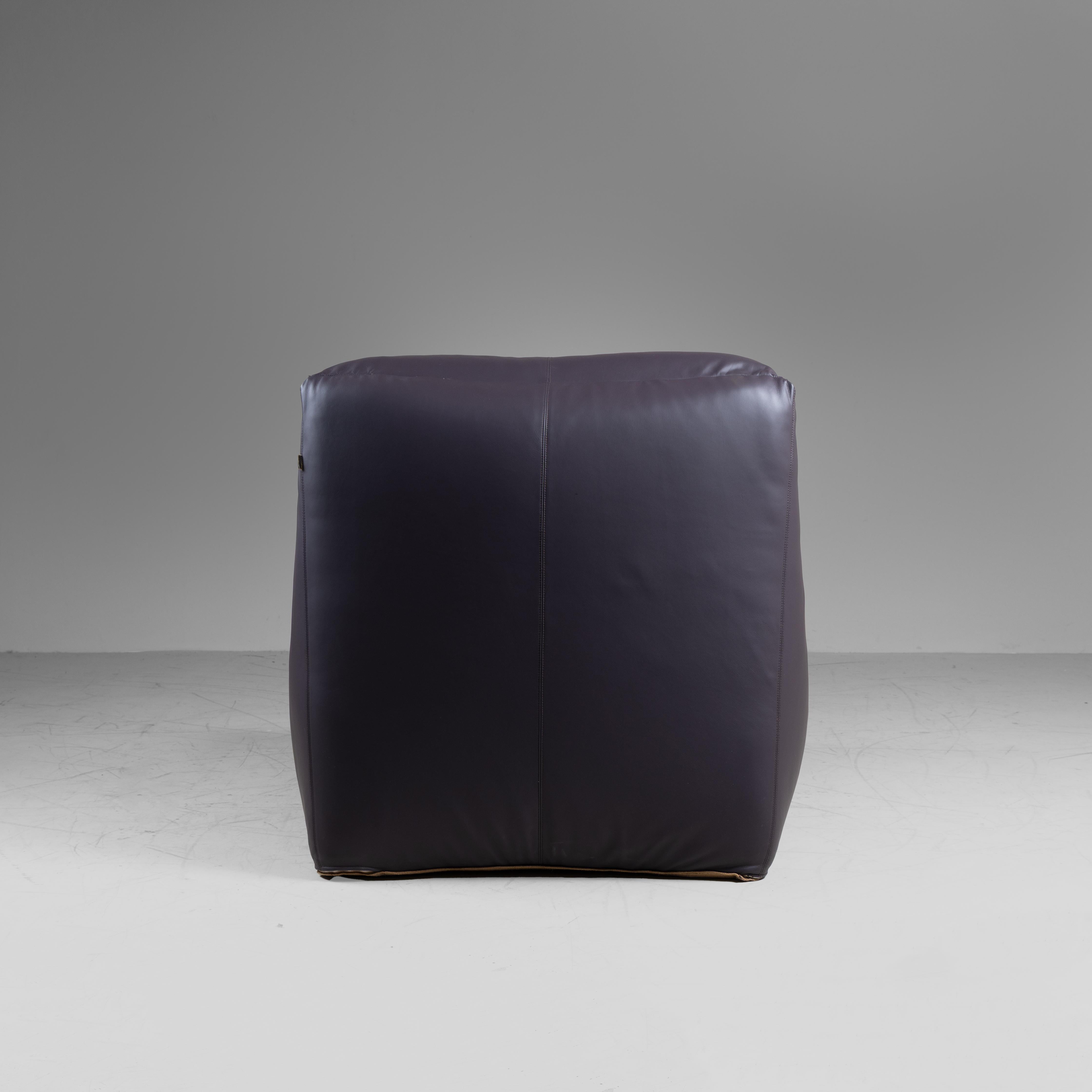 Le Bambole Sessel Mario Bellini B&B Italien 1972 neues lila Leder im Zustand „Gut“ im Angebot in Milano, Lombardia