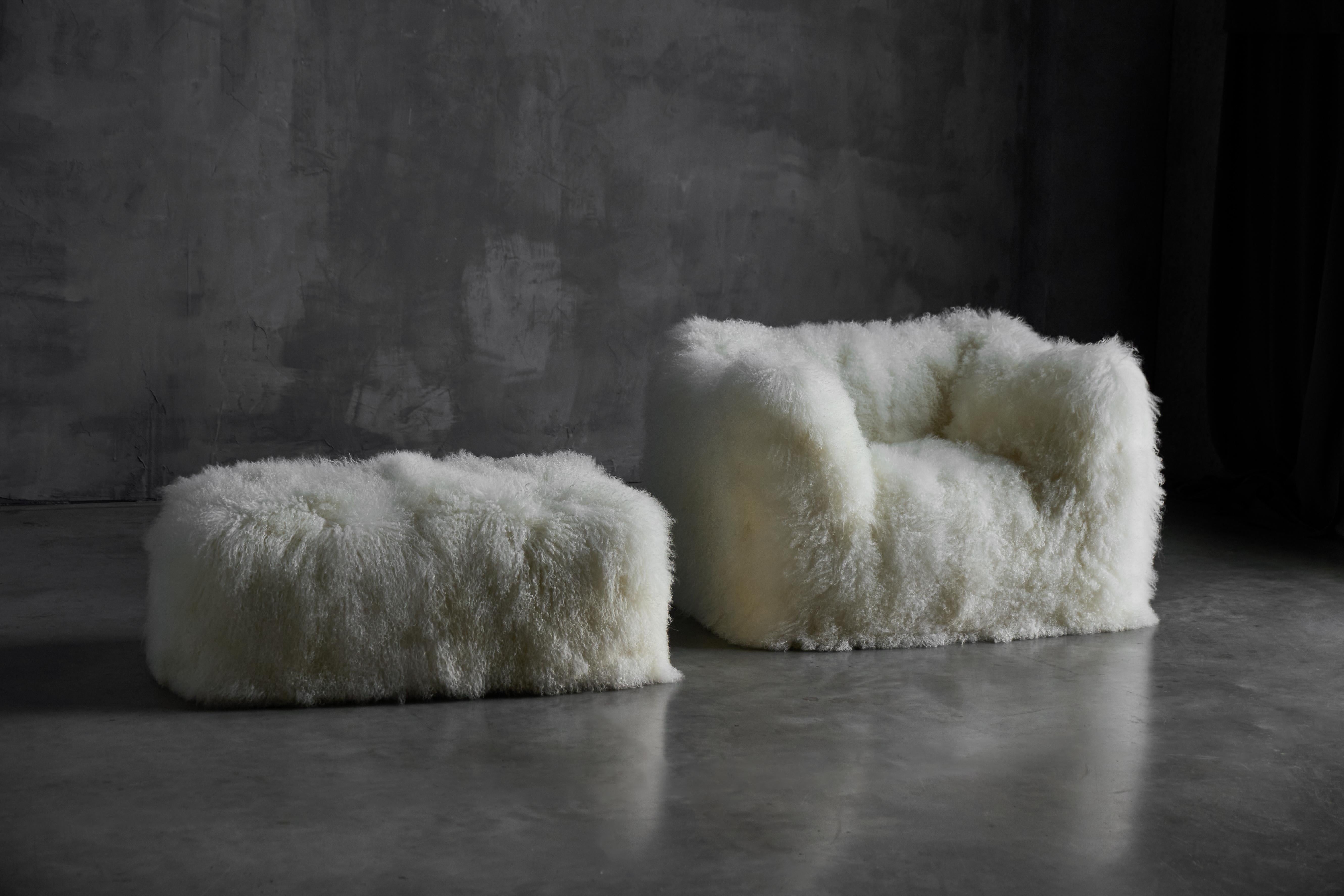 Le Bambole Sessel & Ottomane von Mario Bellini für B&B Italia, Italien, 1970er Jahre (Ende des 20. Jahrhunderts) im Angebot