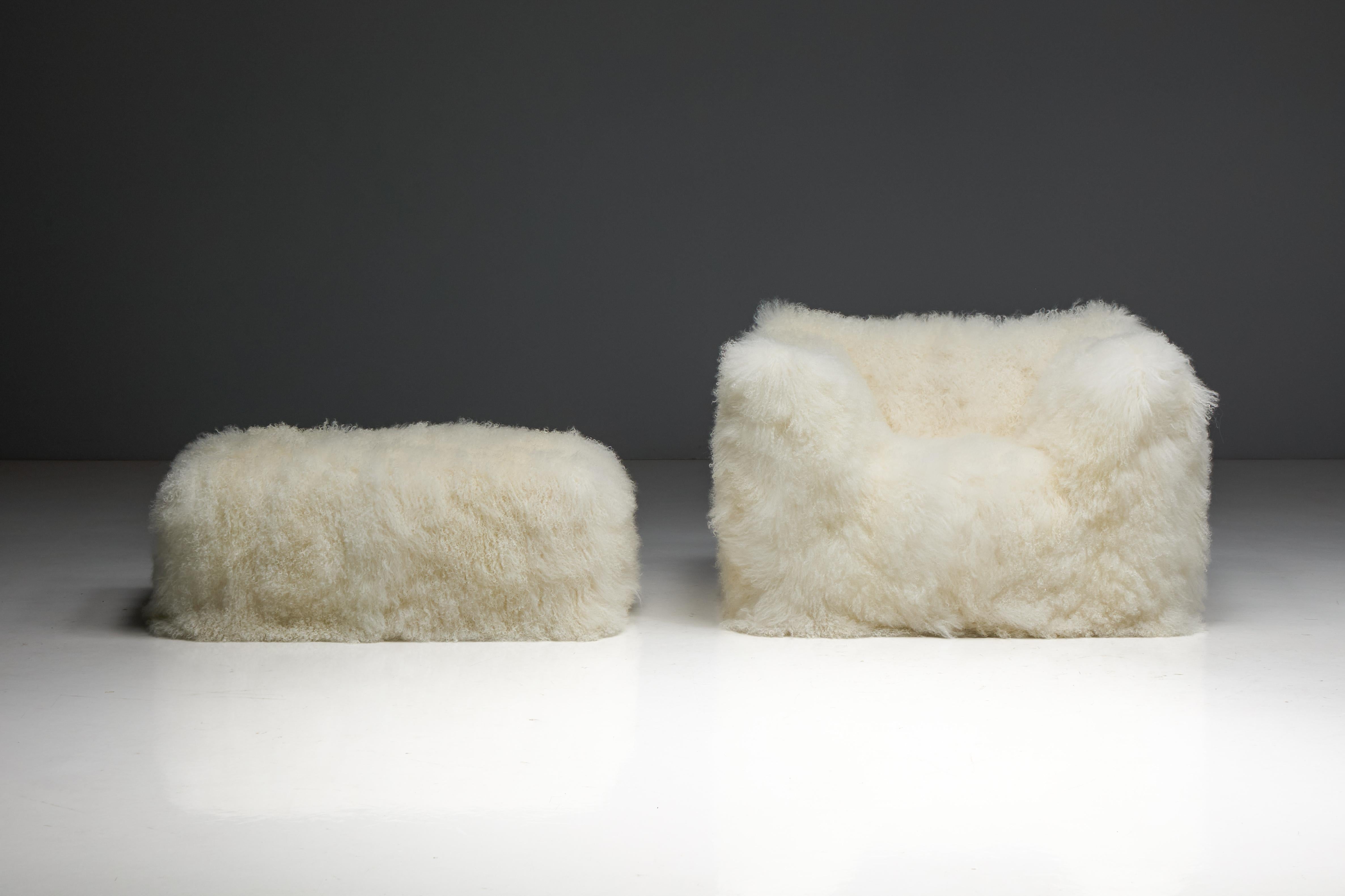 Le Bambole Sessel & Ottomane von Mario Bellini für B&B Italia, Italien, 1970er Jahre im Angebot 1