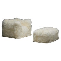 Le Bambole Armchair & Ottoman by Mario Bellini for B&B Italia, Italy, 1970s