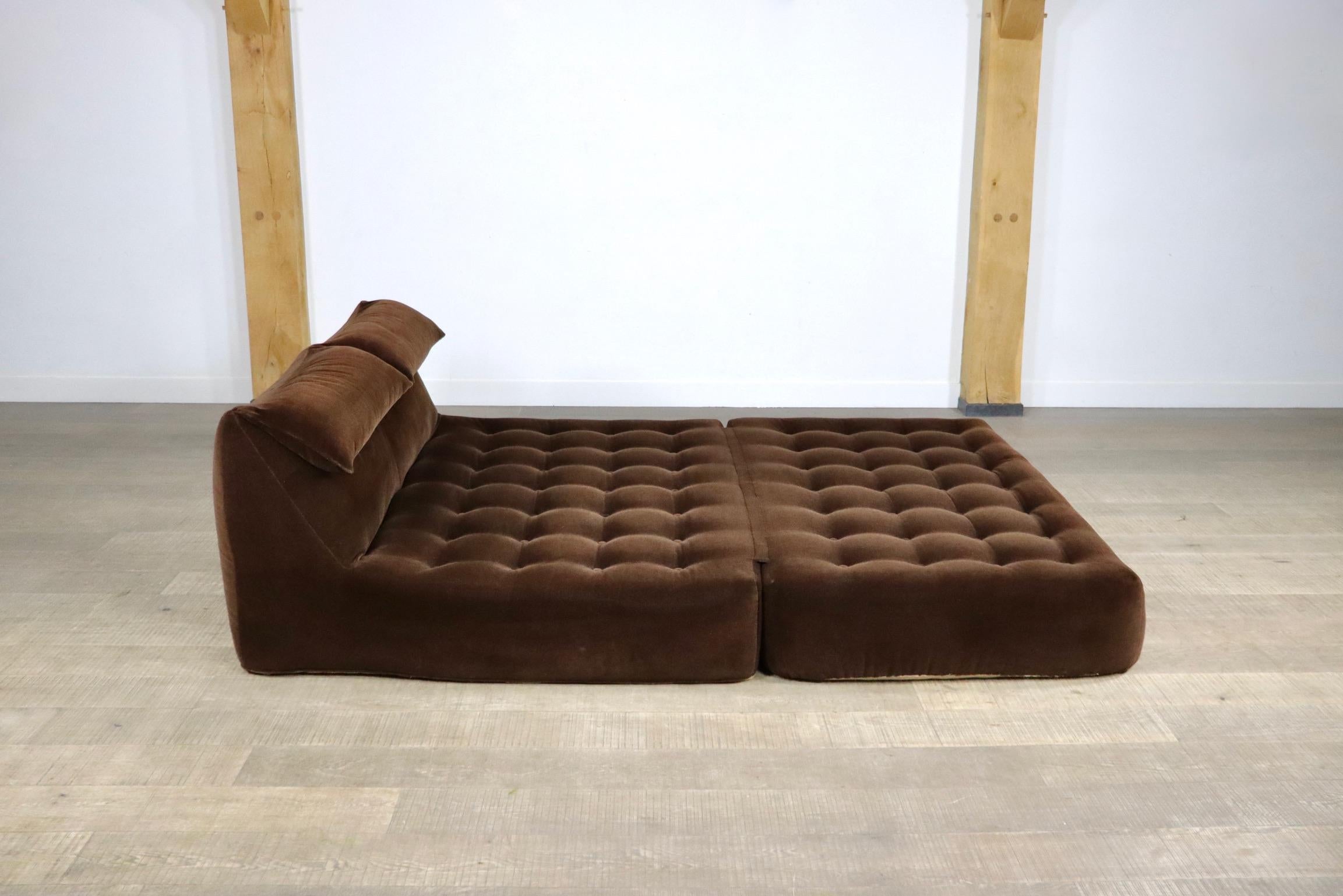 Le Bambole Bed by Mario Bellini for B&B Italia, 1970s In Good Condition In ABCOUDE, UT