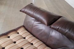 Le Bambole Bed In Buffalo Leather By Mario Bellini For B&B Italia, 1970s