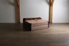 Le Bambole Bed In Buffalo Leather By Mario Bellini For B&B Italia, 1970s